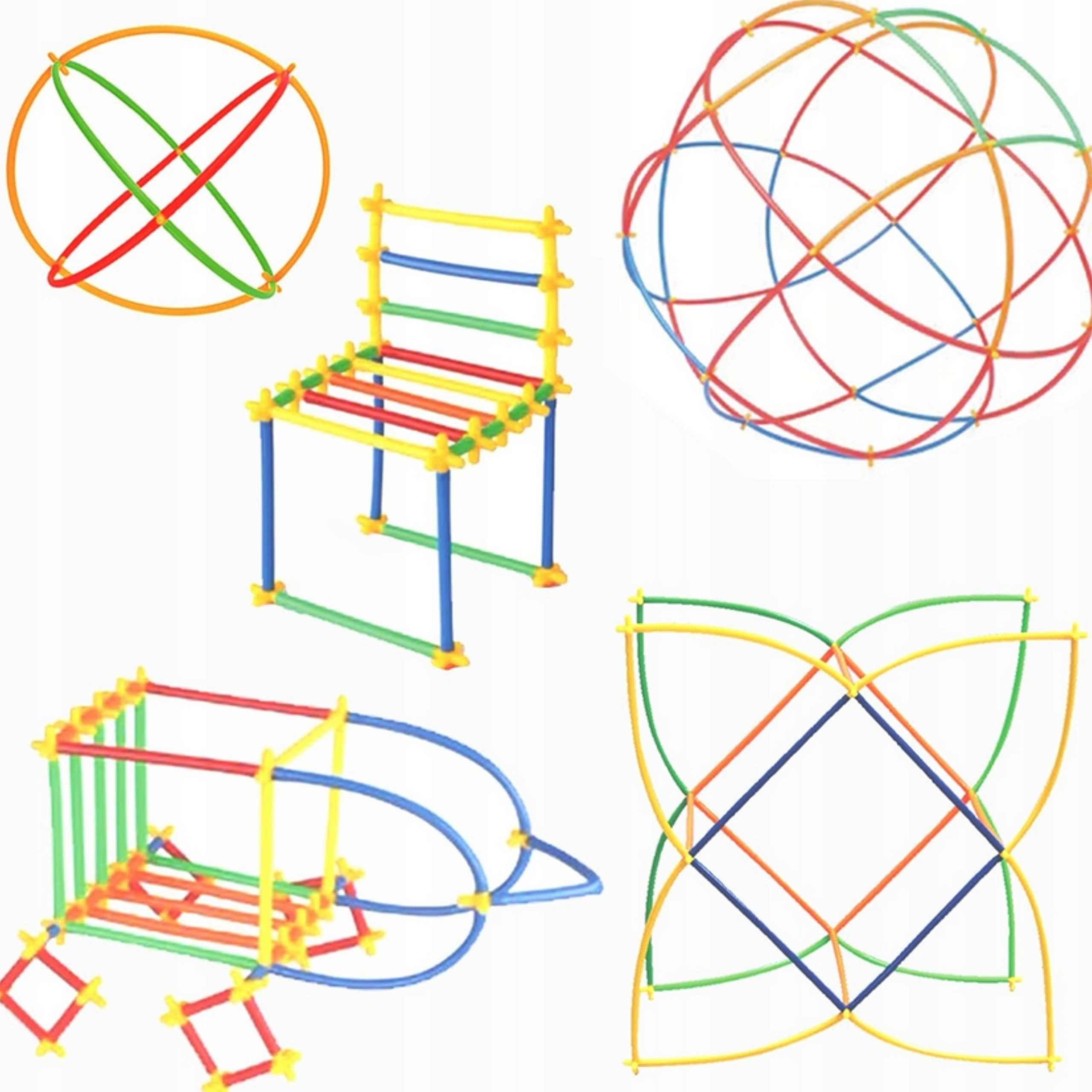 WOOPIE Building Blocks Colorful Straws 1200 pcs. - Slika 6