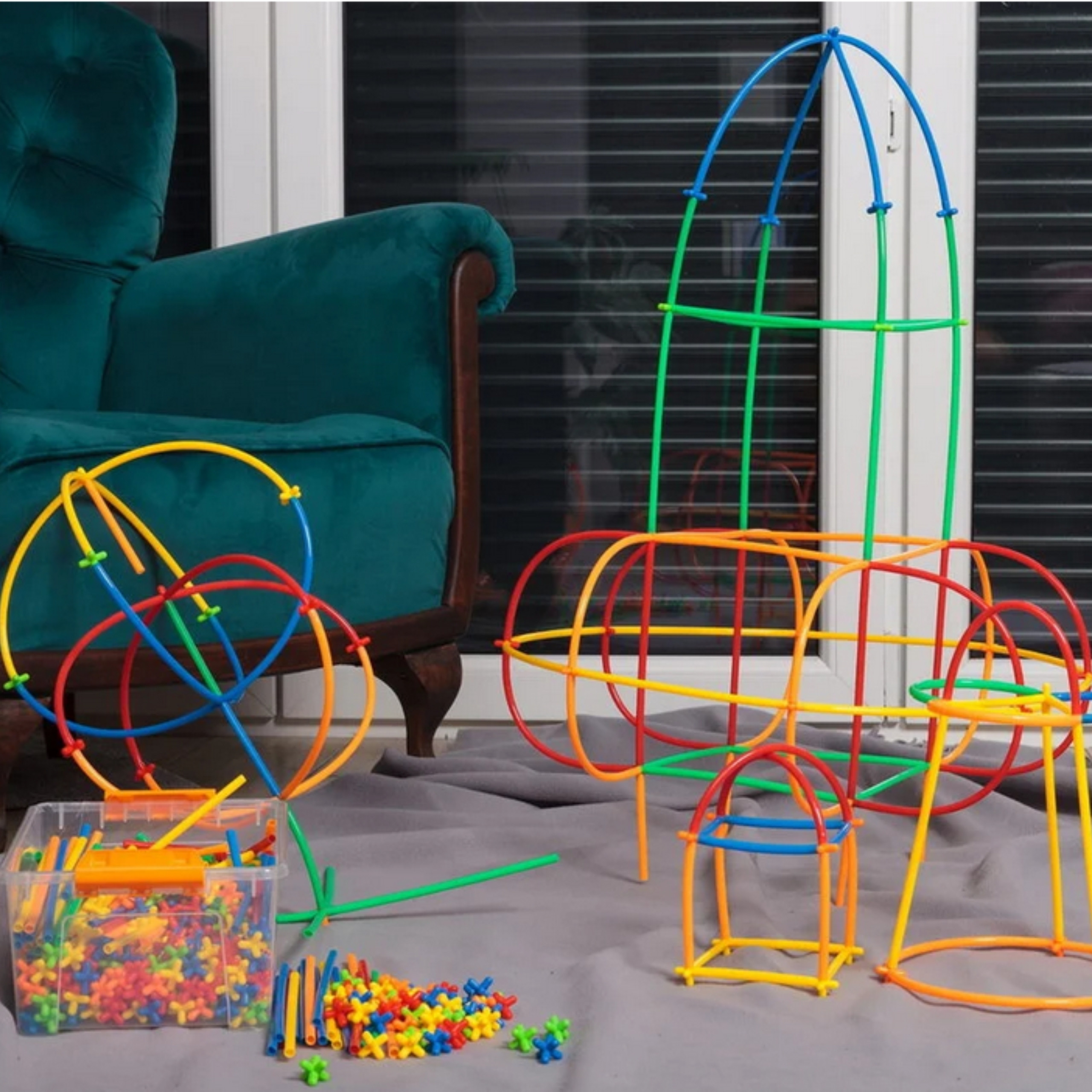 WOOPIE Building Blocks Colorful Straws 1000 pcs. - Slika 3