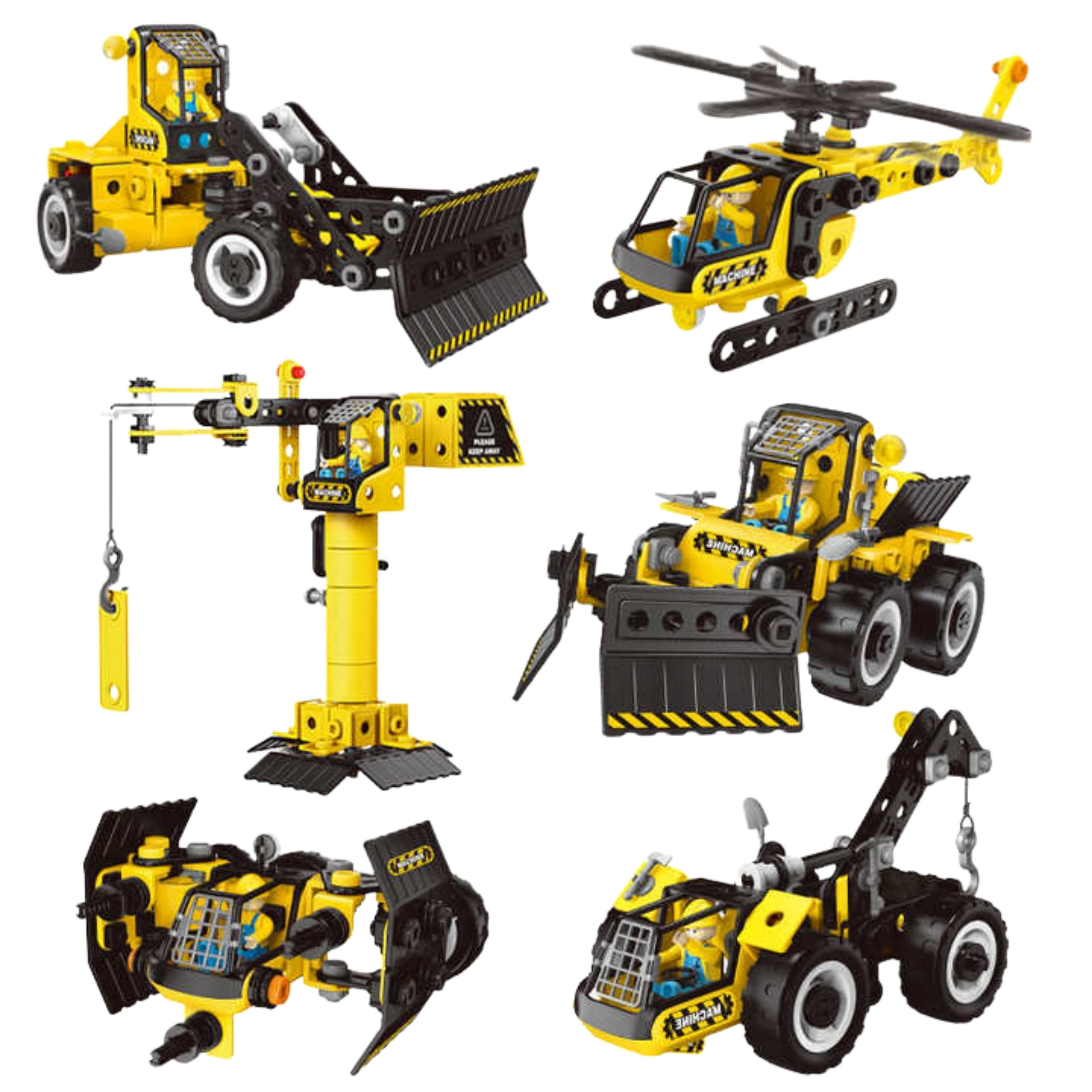 WOOPIE Construction Set STEAM Construction Vehicles 6in1 223 pcs. - Slika 5