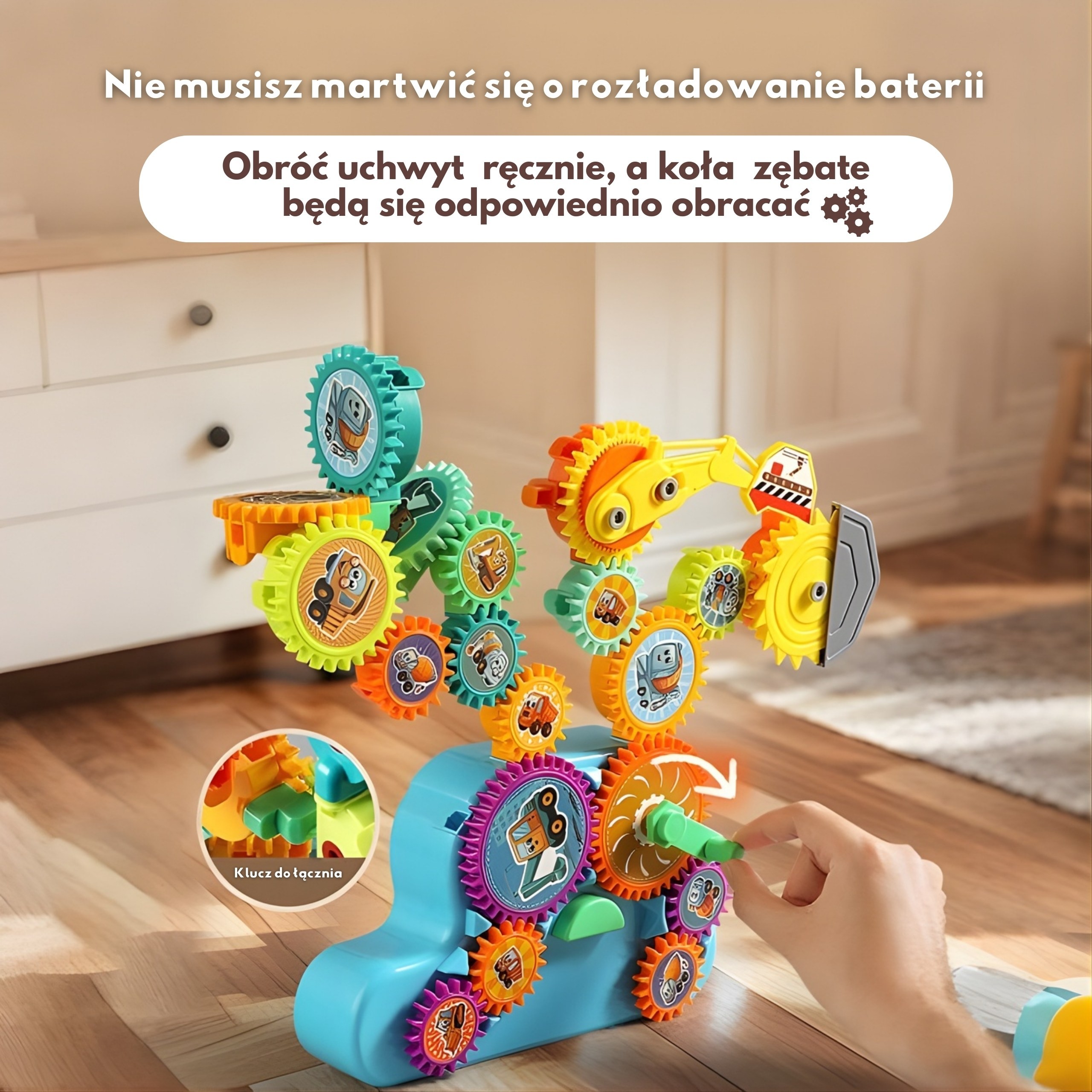 WOOPIE Interactive Construction Blocks Gears 18 pcs. - Slika 4