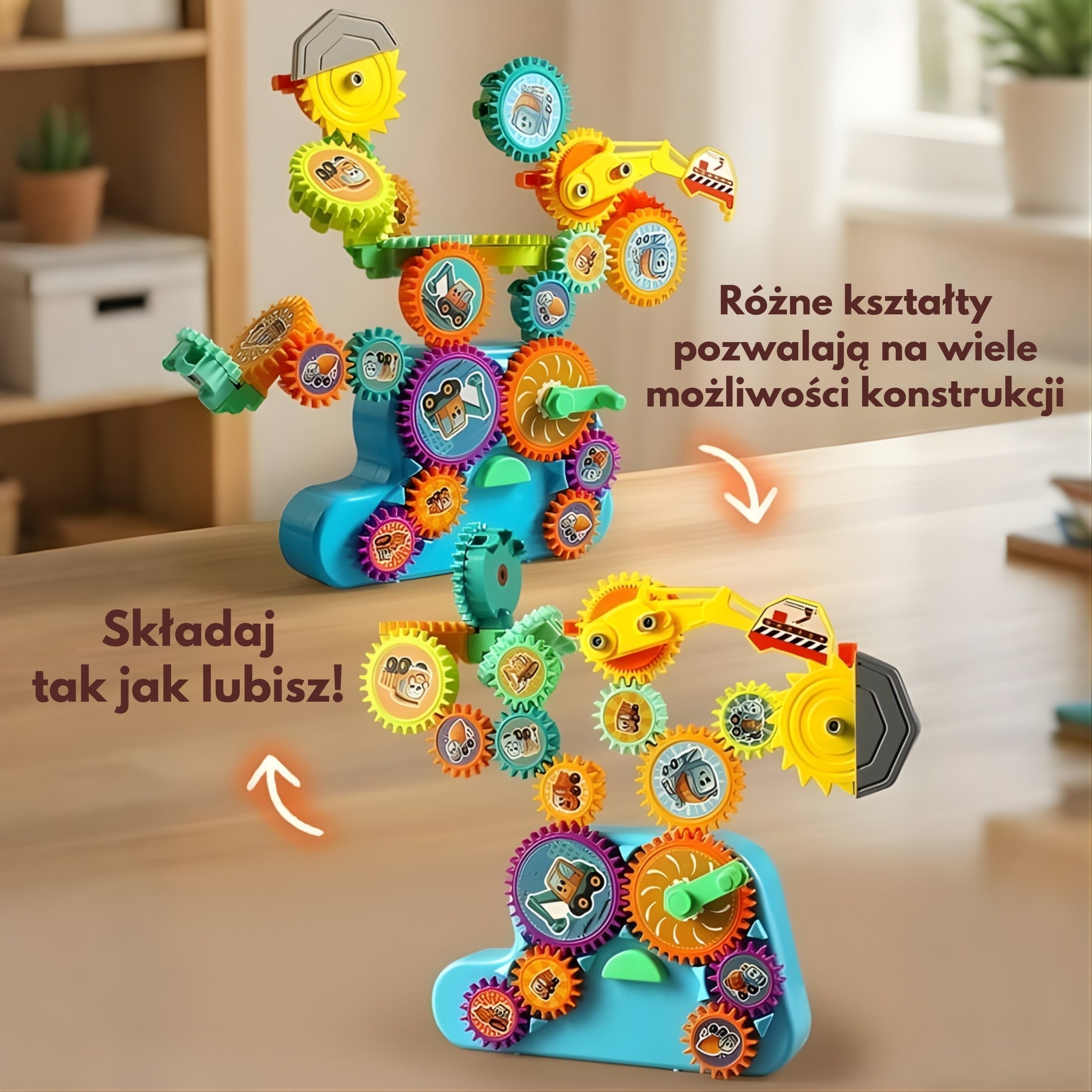 WOOPIE Interactive Construction Blocks Gears 18 pcs. - Slika 5
