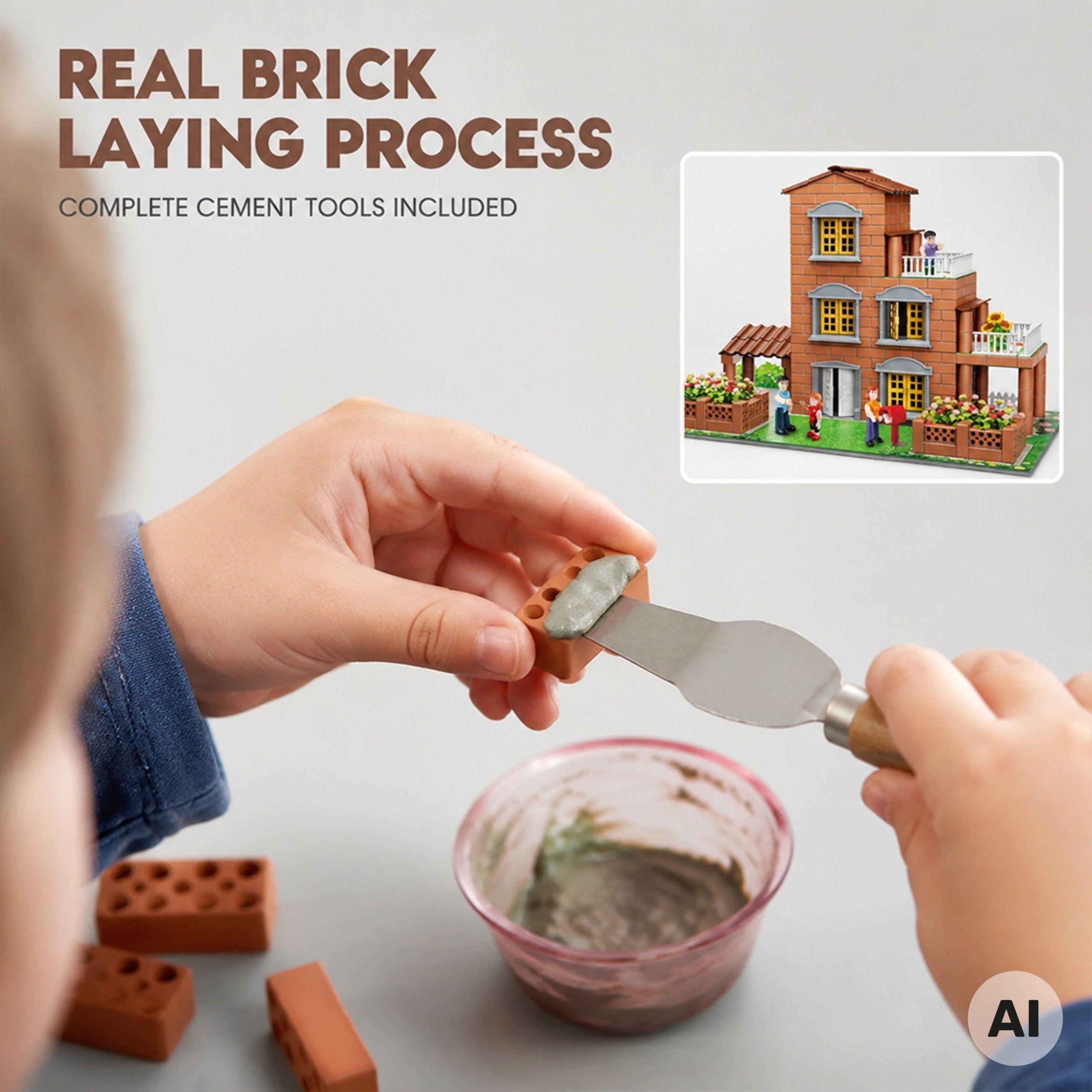 WOOPIE Brick Villa Construction Set 454 pcs Little Architect - Slika 3
