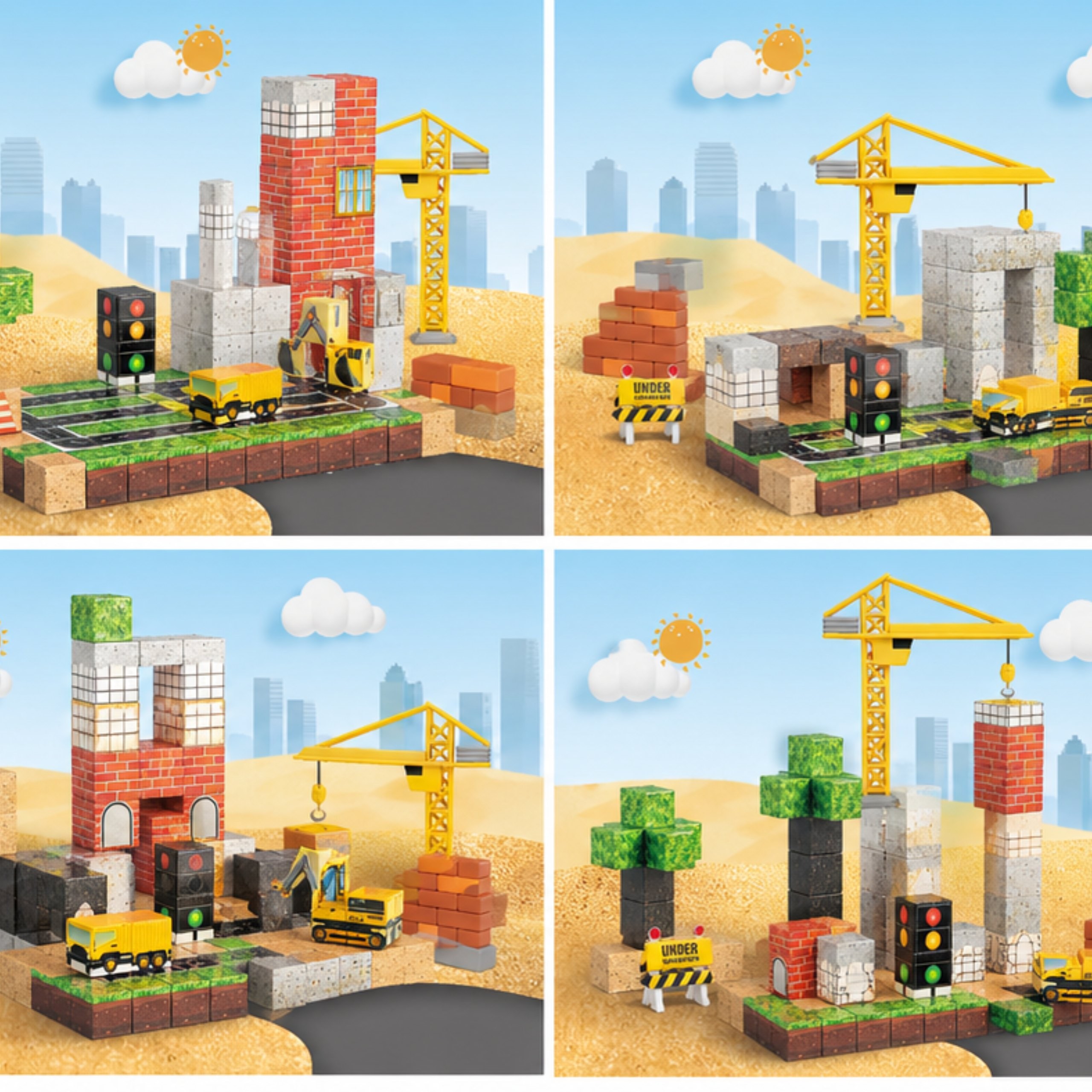 WOOPIE Magnetic Building Blocks Construction Site 115 pcs. - Slika 6