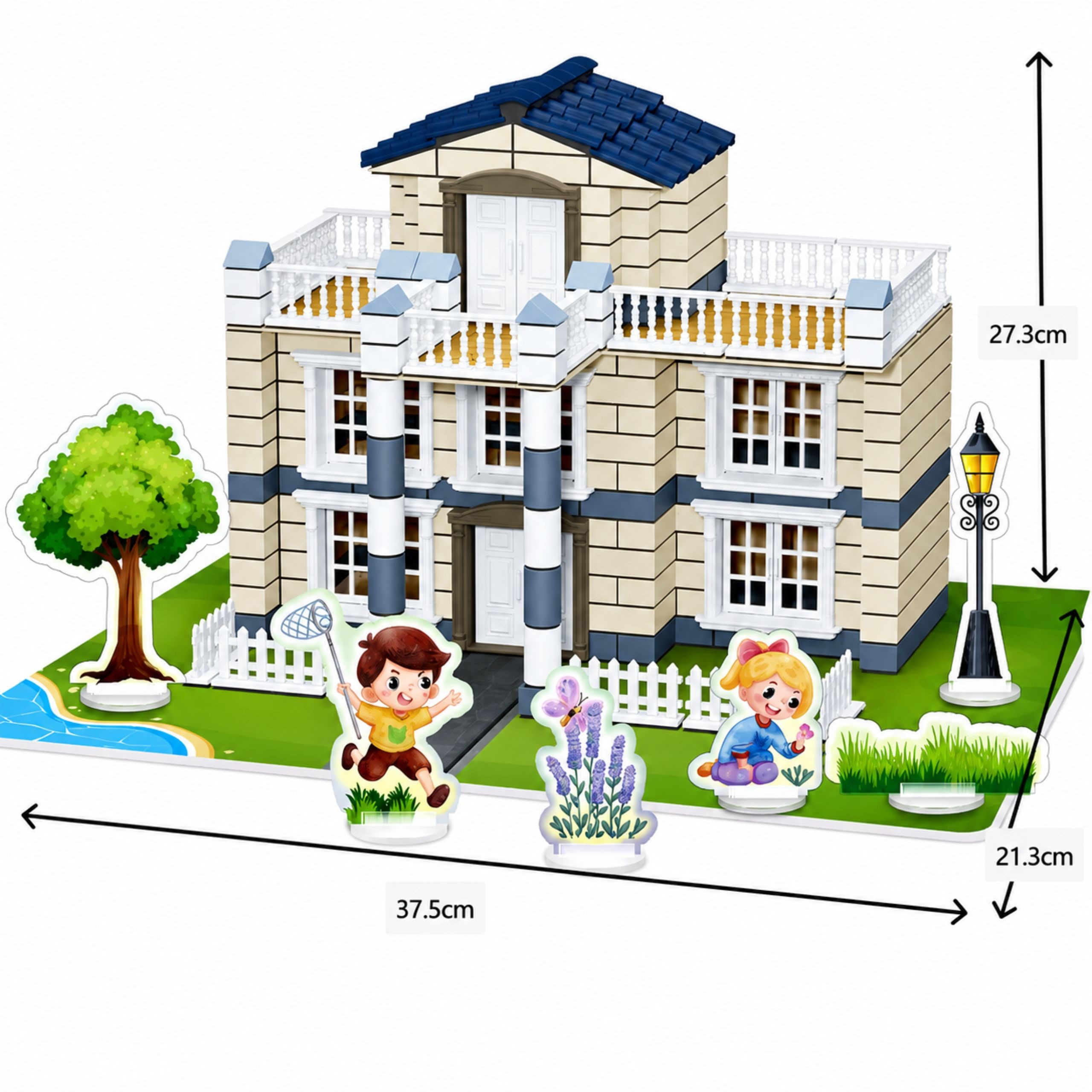 WOOPIE Brick Villa Construction Set 454 pcs Little Architect - Slika 5