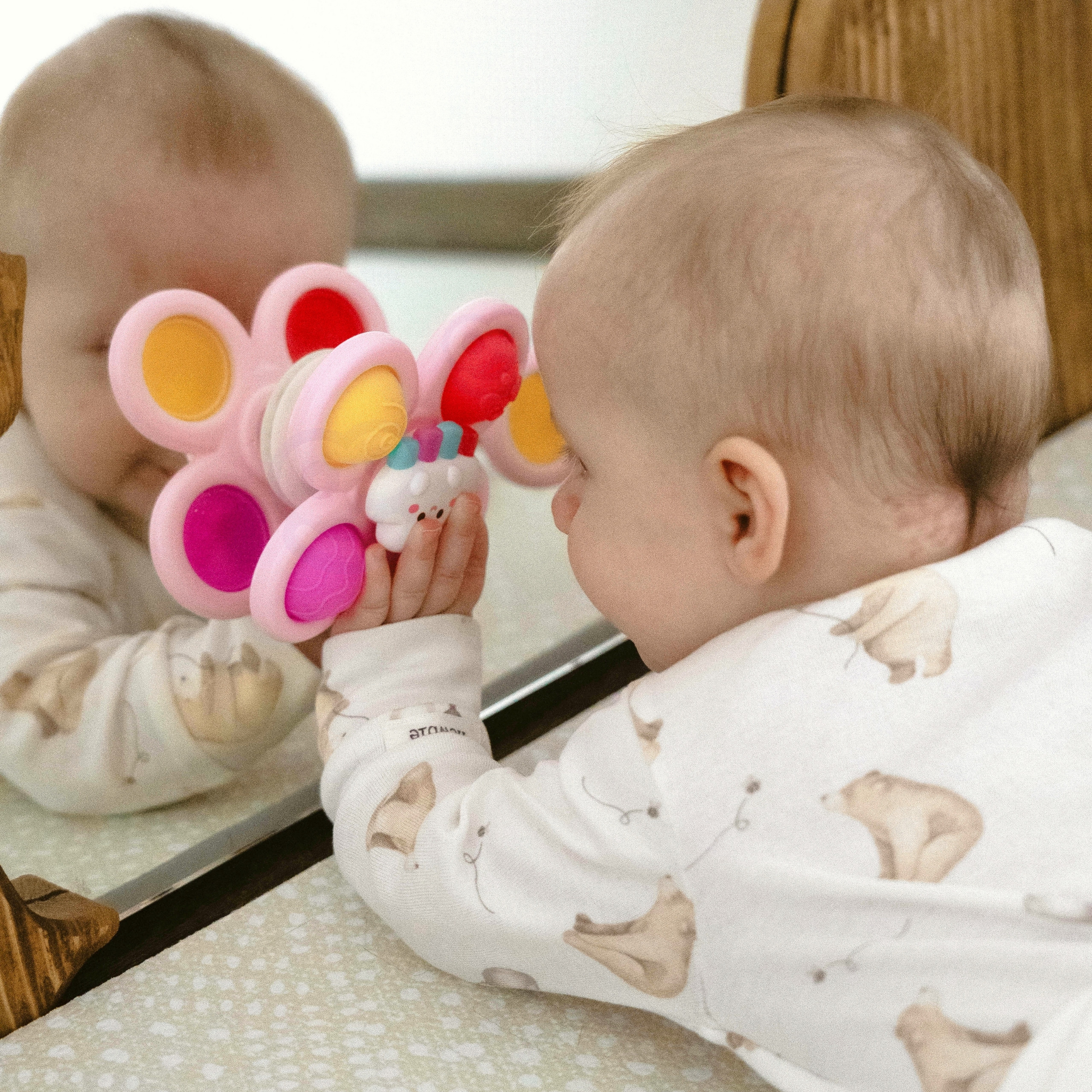 WOOPIE BABY Space Spinner Pop-it Sensory Toy Interchangeable 3 pcs Pink. - Slika 2