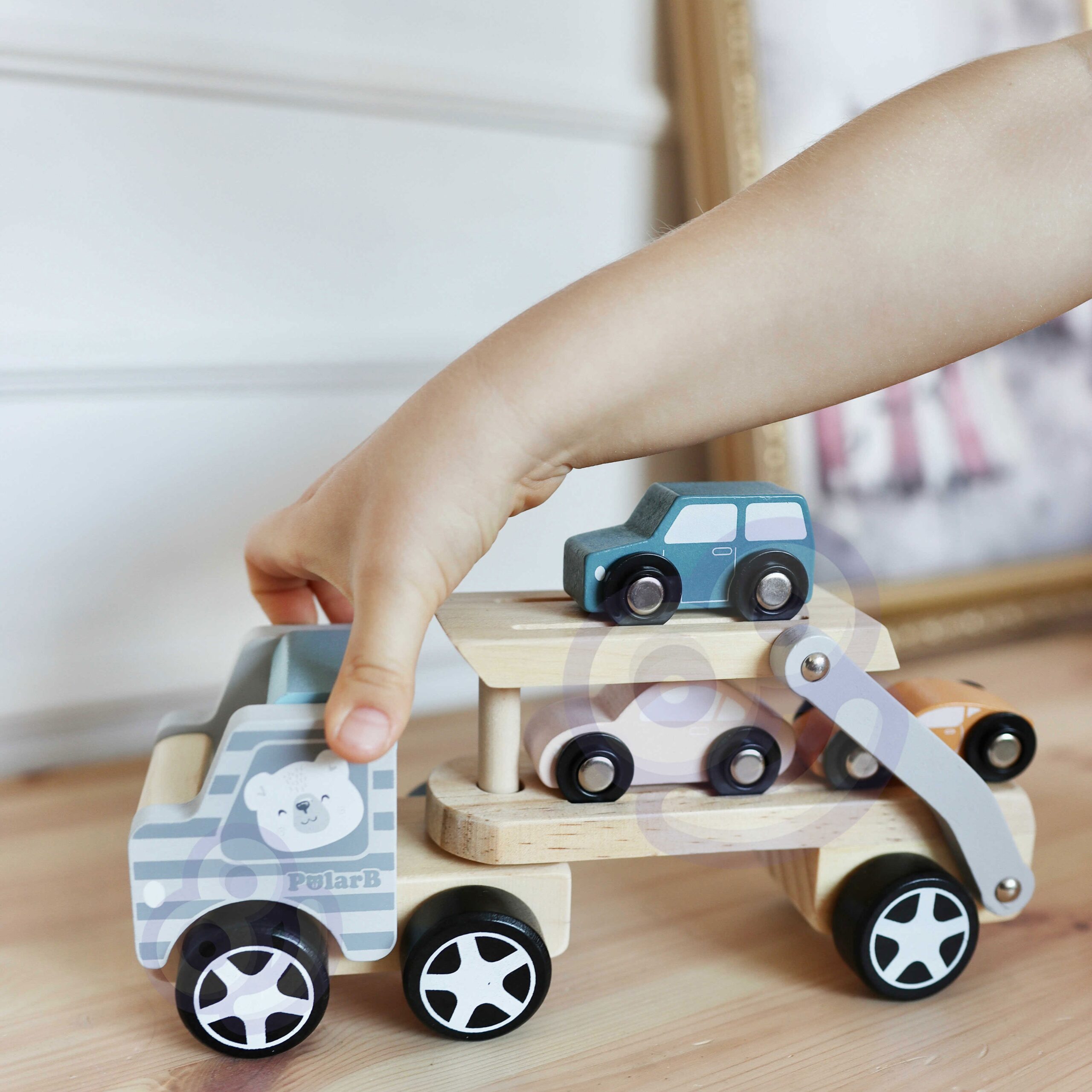 VIGA PolarB Wooden Toy Car with Montessori Cars - Slika 5