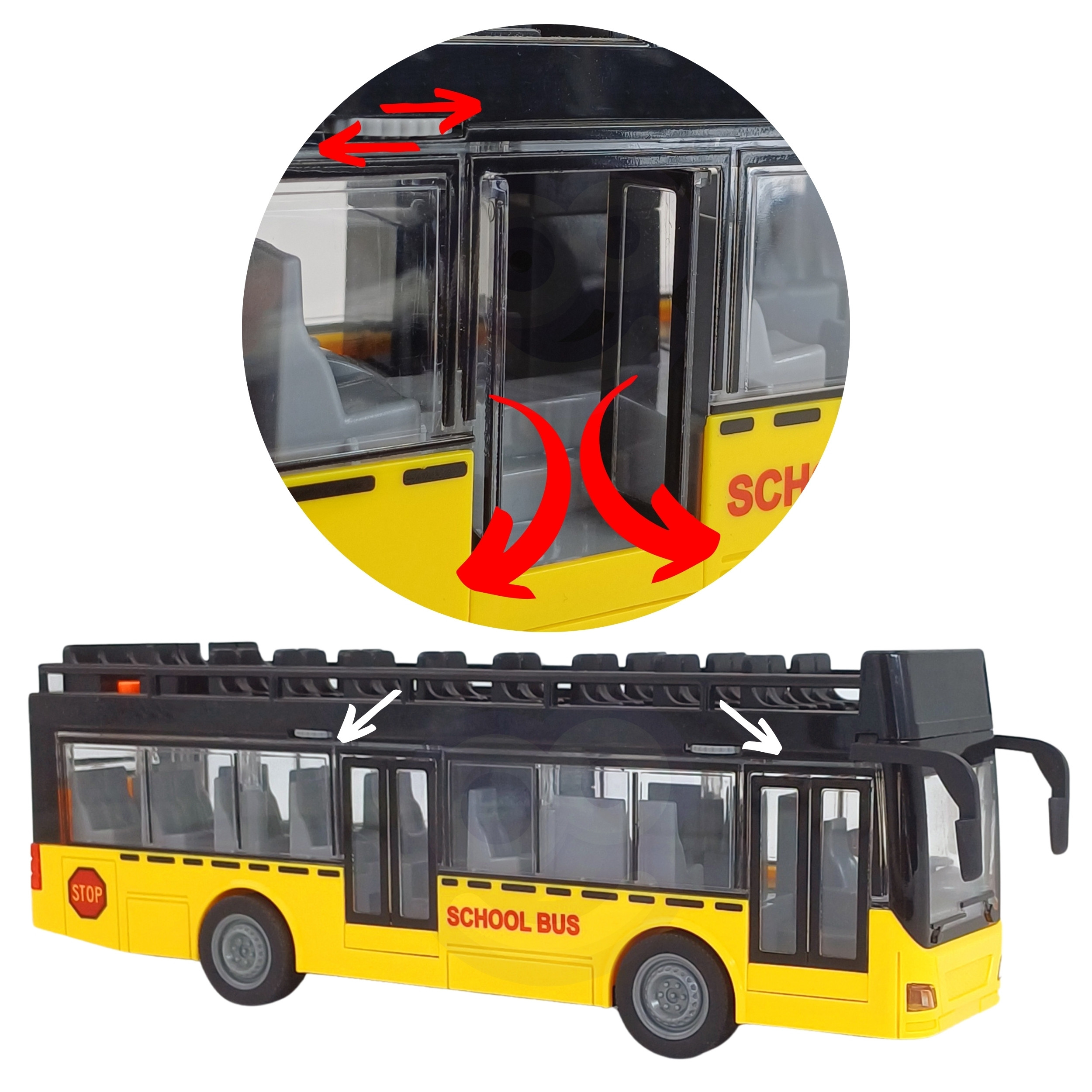 WOOPIE Bus with Lights and Opening Doors - Slika 4
