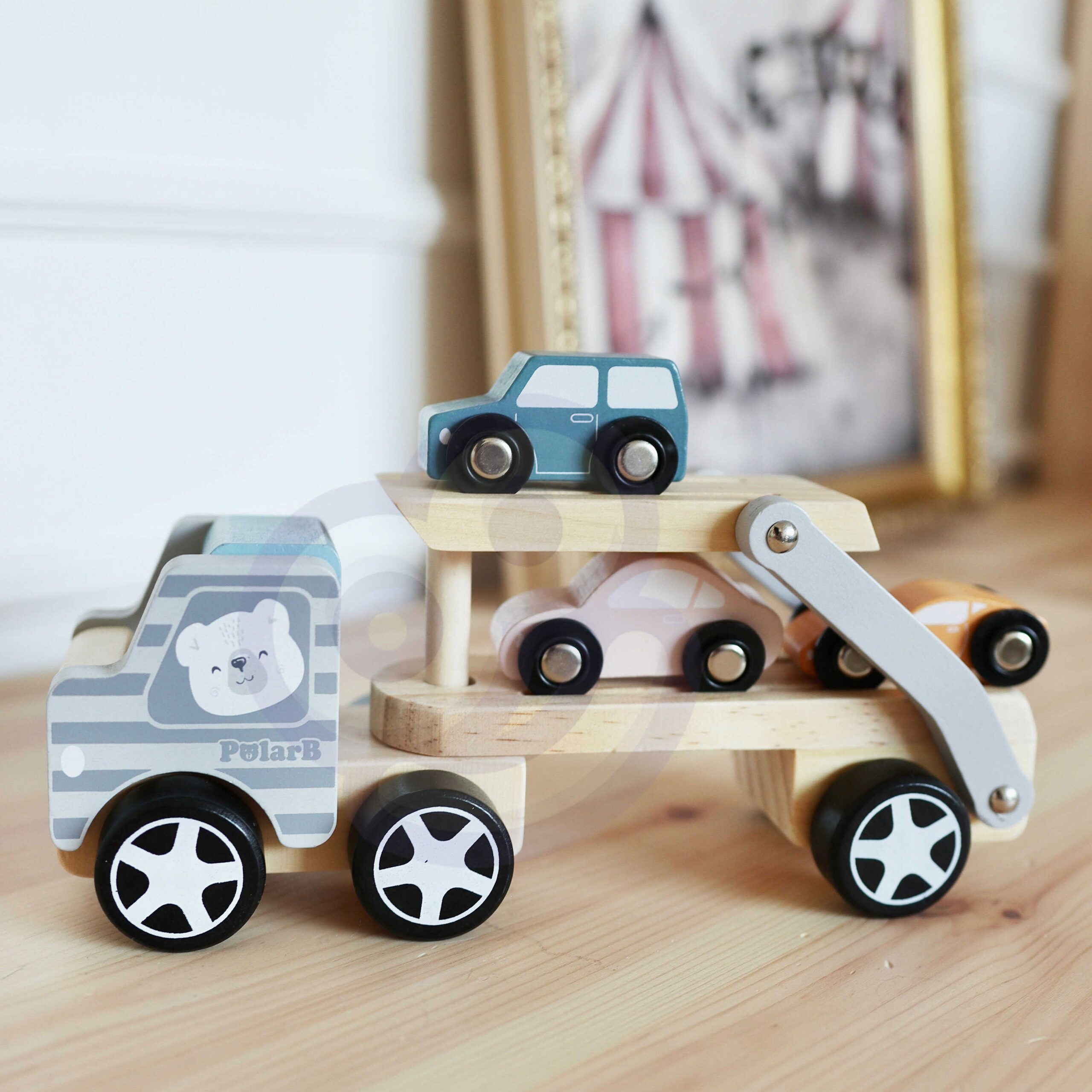 VIGA PolarB Wooden Toy Car with Montessori Cars - Slika 7