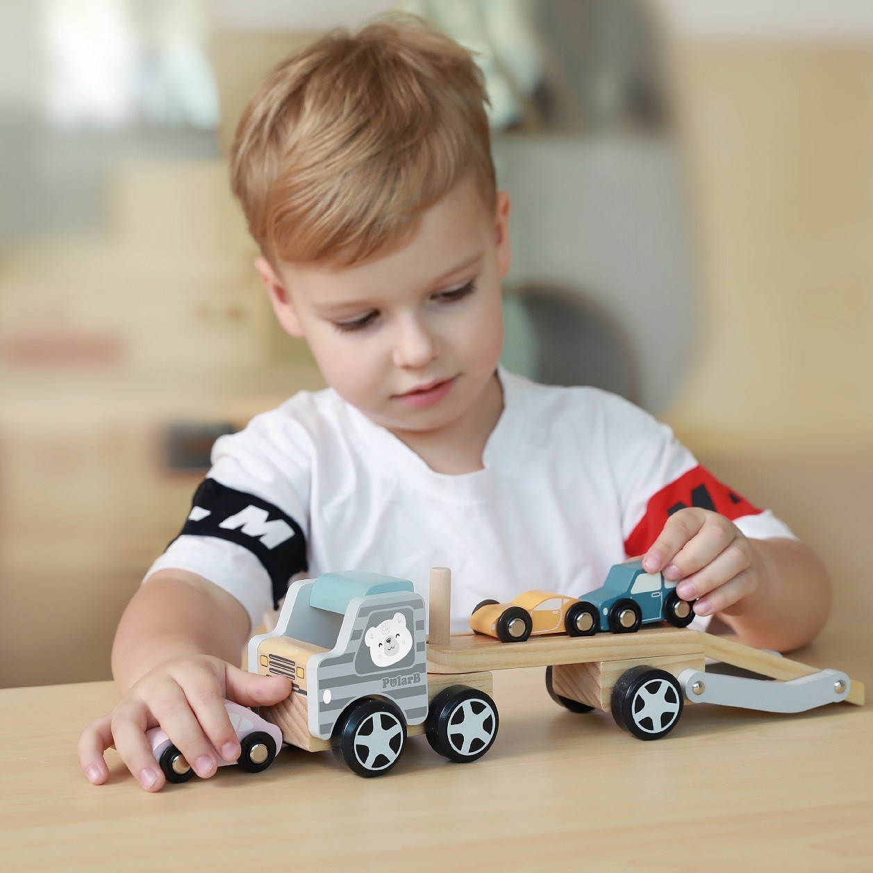 VIGA PolarB Wooden Toy Car with Montessori Cars - Slika 8