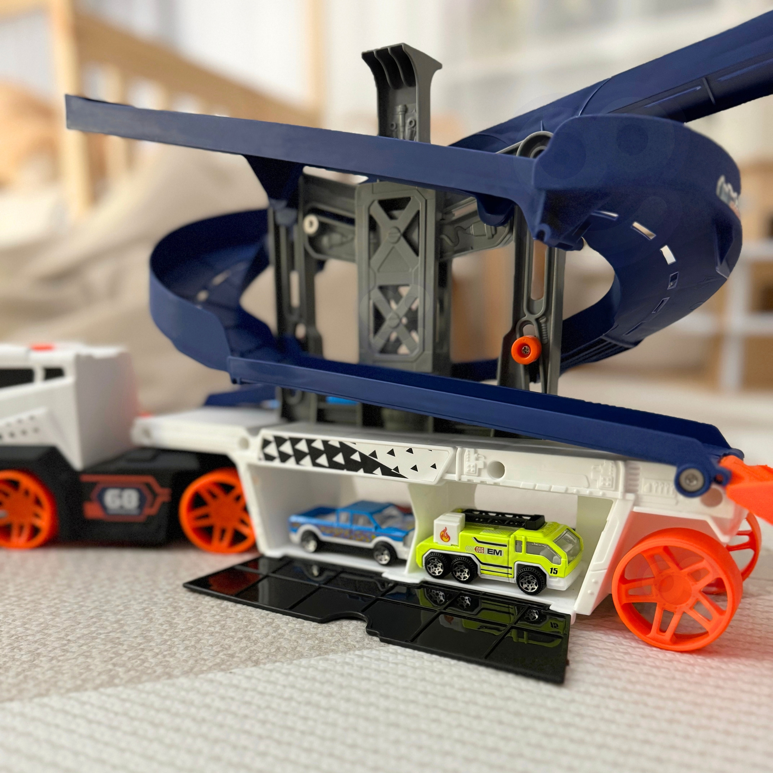Woopie Parking Garage Track Transporter Truck Tow Truck Car XL - Slika 3