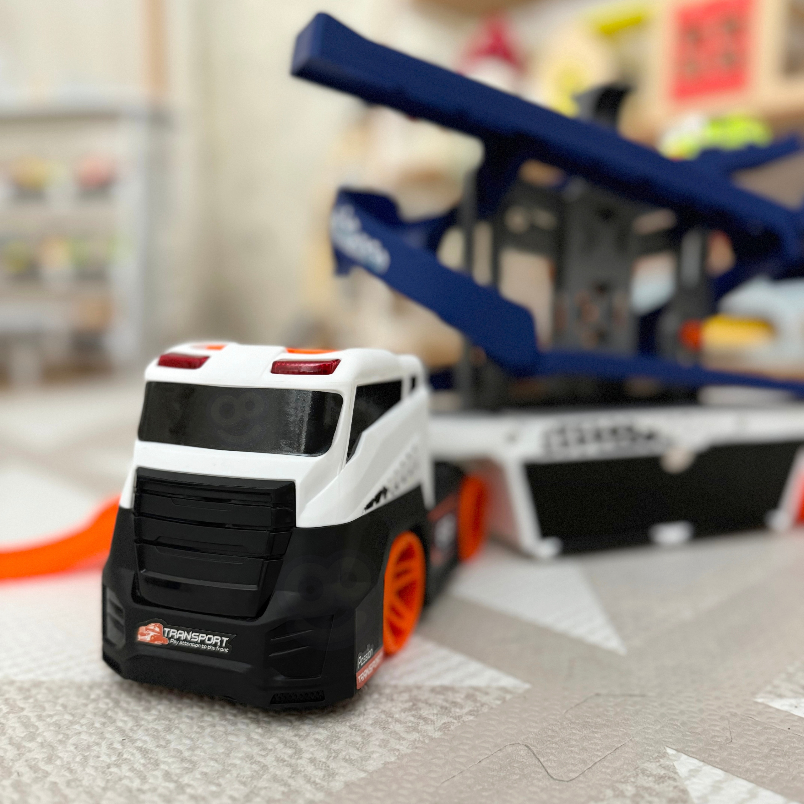 Woopie Parking Garage Track Transporter Truck Tow Truck Car XL - Slika 8