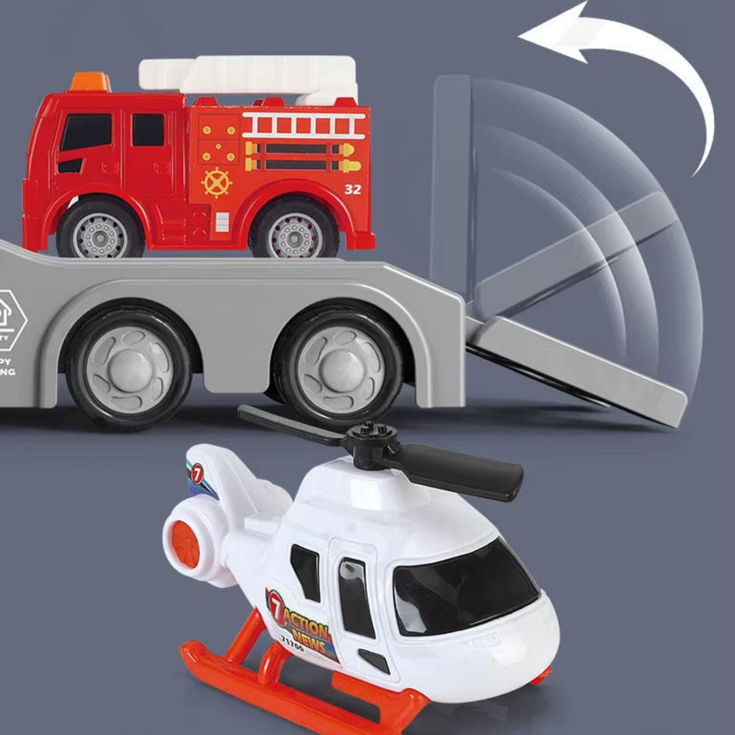 WOOPIE Red Fire Department City Truck Sound and Light Effects - Slika 3