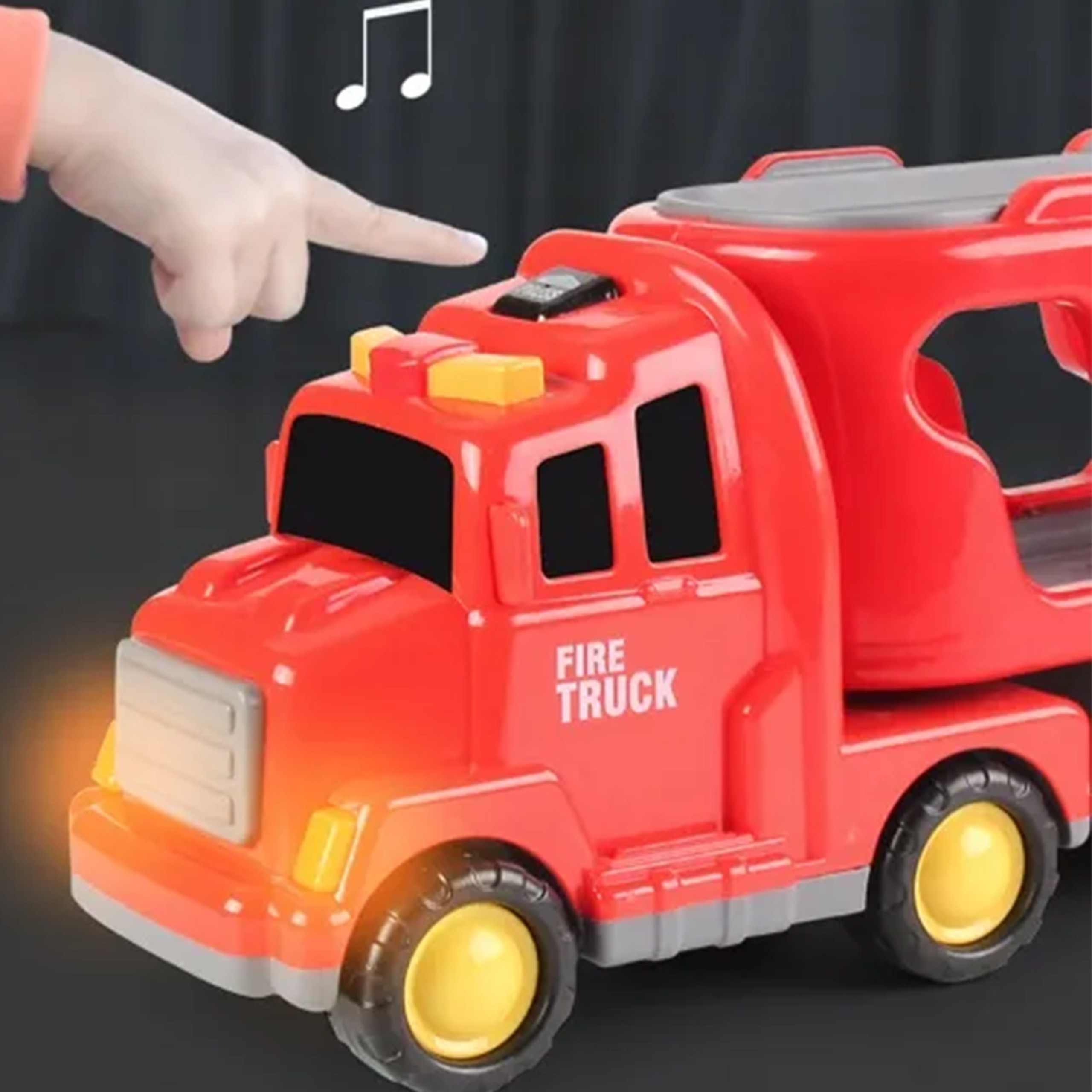 WOOPIE Road Tow Truck Set of 5 Cars - Fire Department - Slika 6