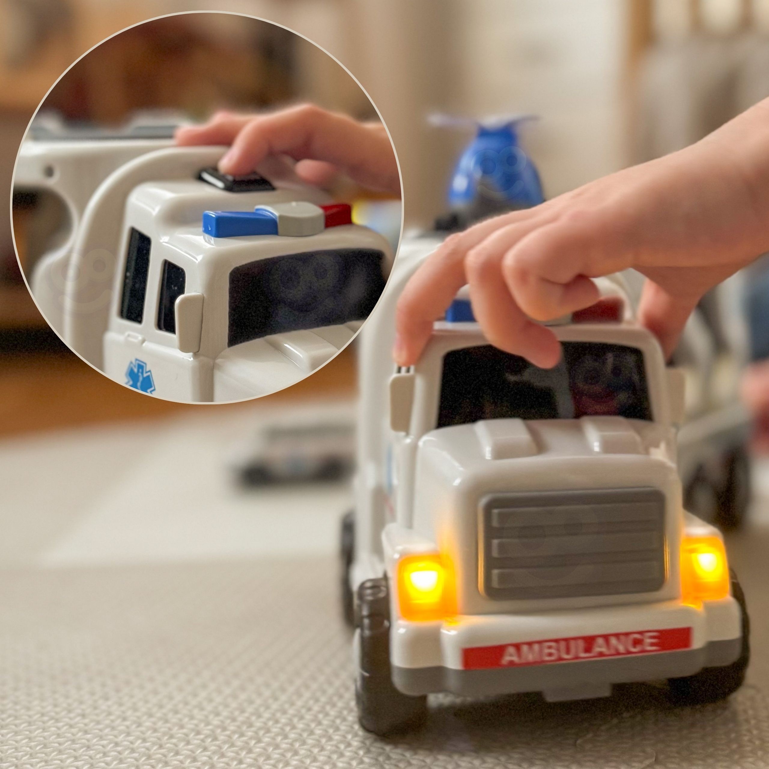 WOOPIE Road Tow Truck Set of 5 Cars - Ambulance - Slika 6