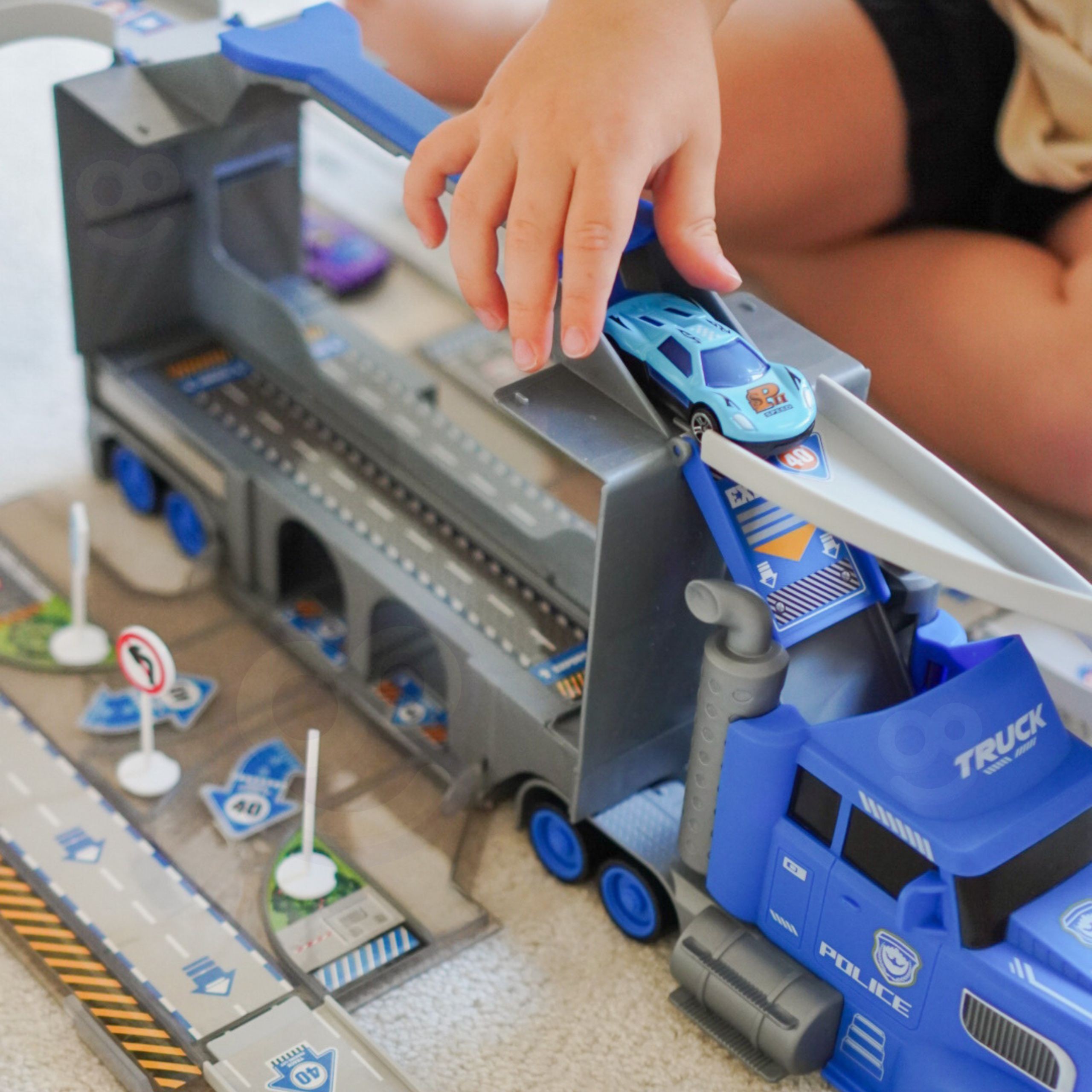 WOOPIE Police Truck 2in1 Transporter Car Track - Slika 3