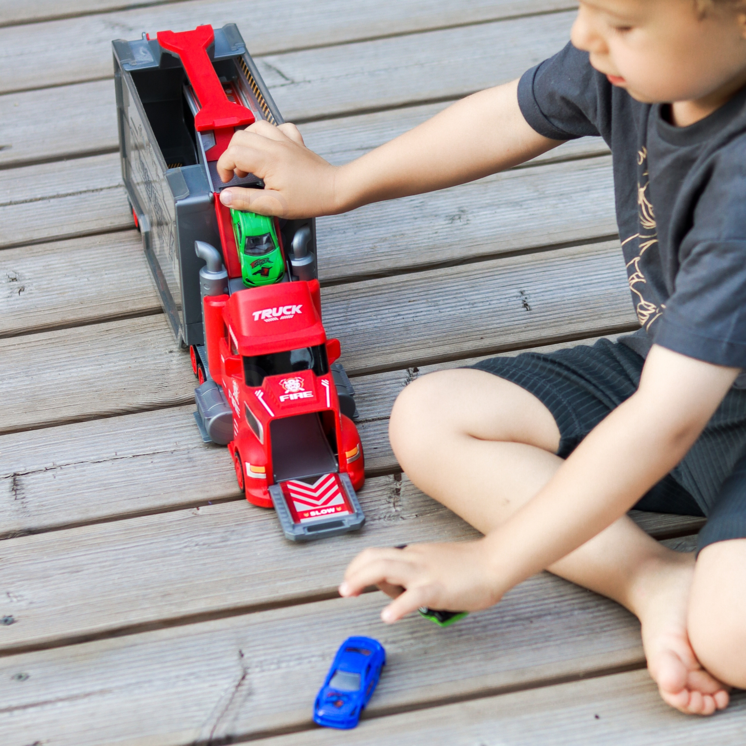 WOOPIE Truck Tow Truck Garage Race Track Set - Slika 4
