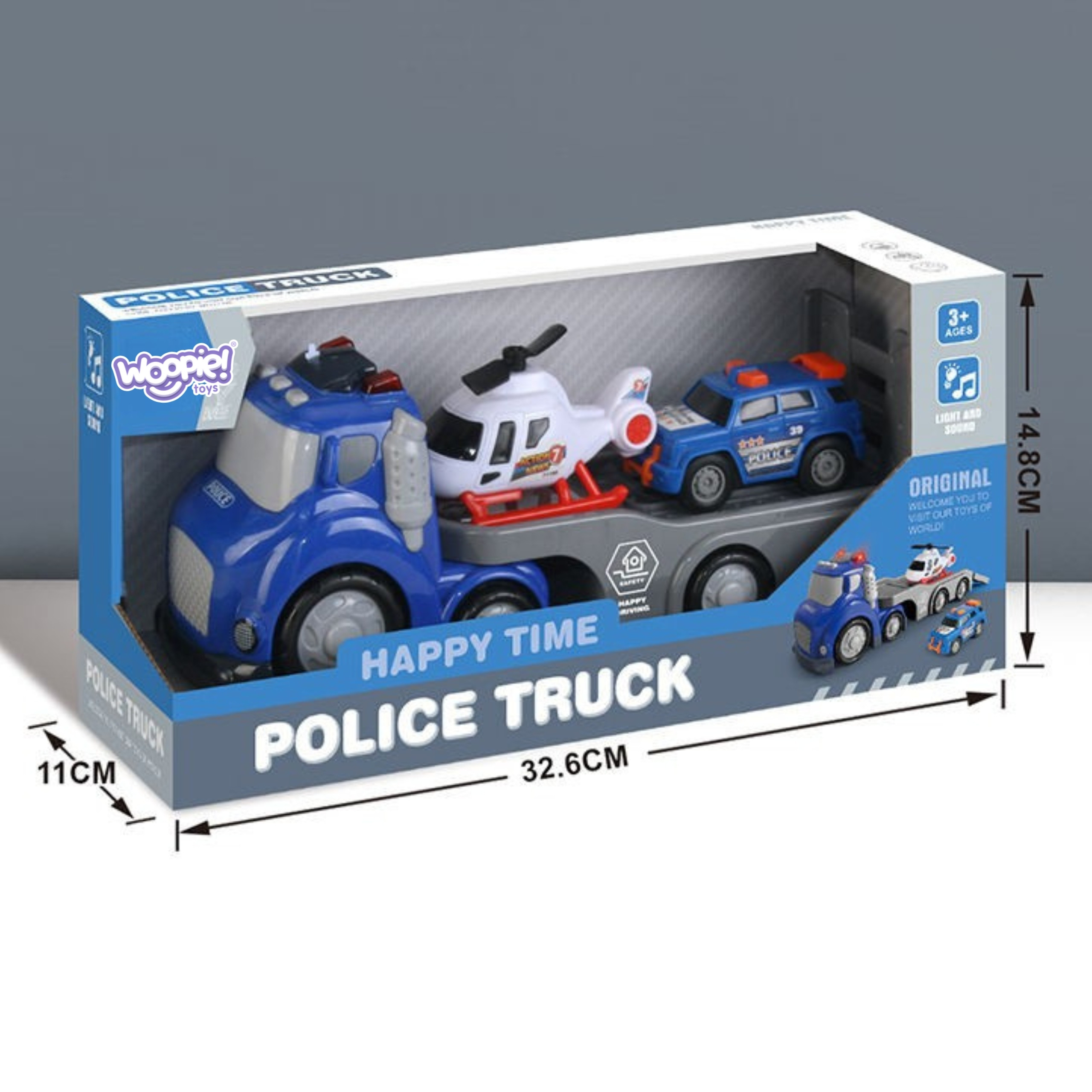 WOOPIE Blue Police City Truck Sound and Light Effects - Slika 7