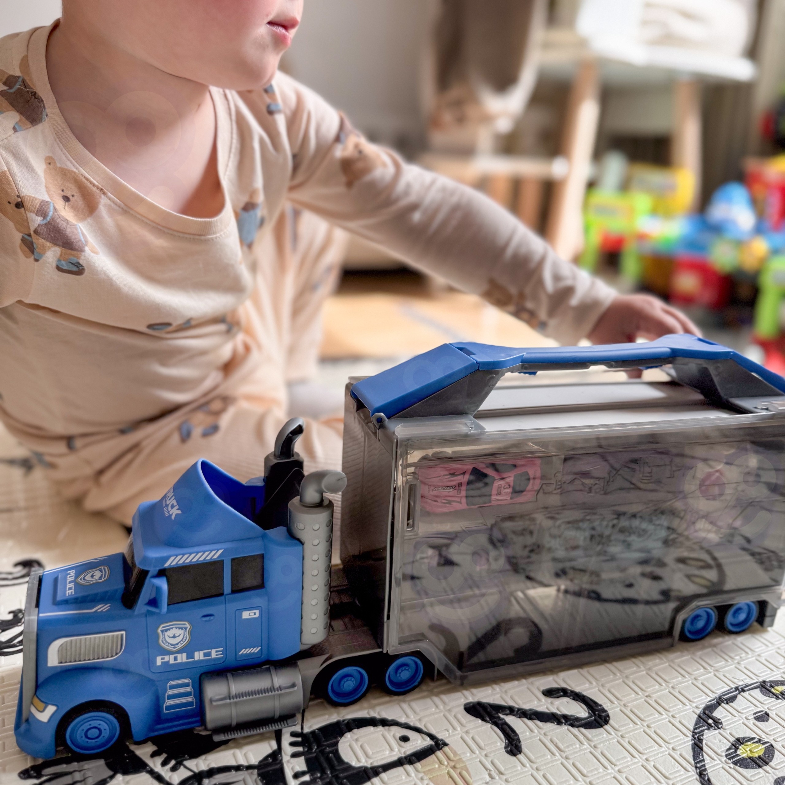 WOOPIE Police Truck 2in1 Transporter Car Track - Slika 4