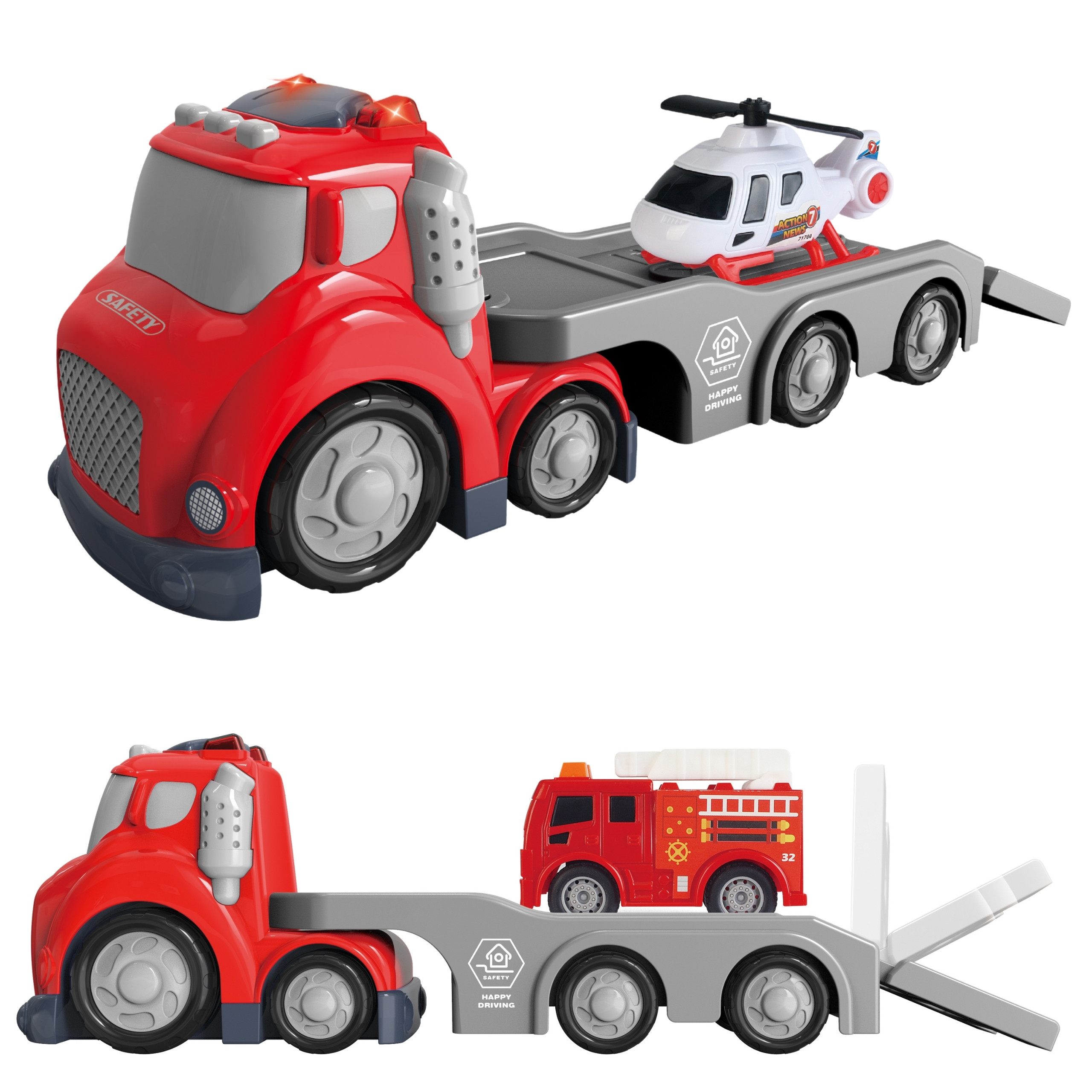 WOOPIE Red Fire Department City Truck Sound and Light Effects - Slika 6