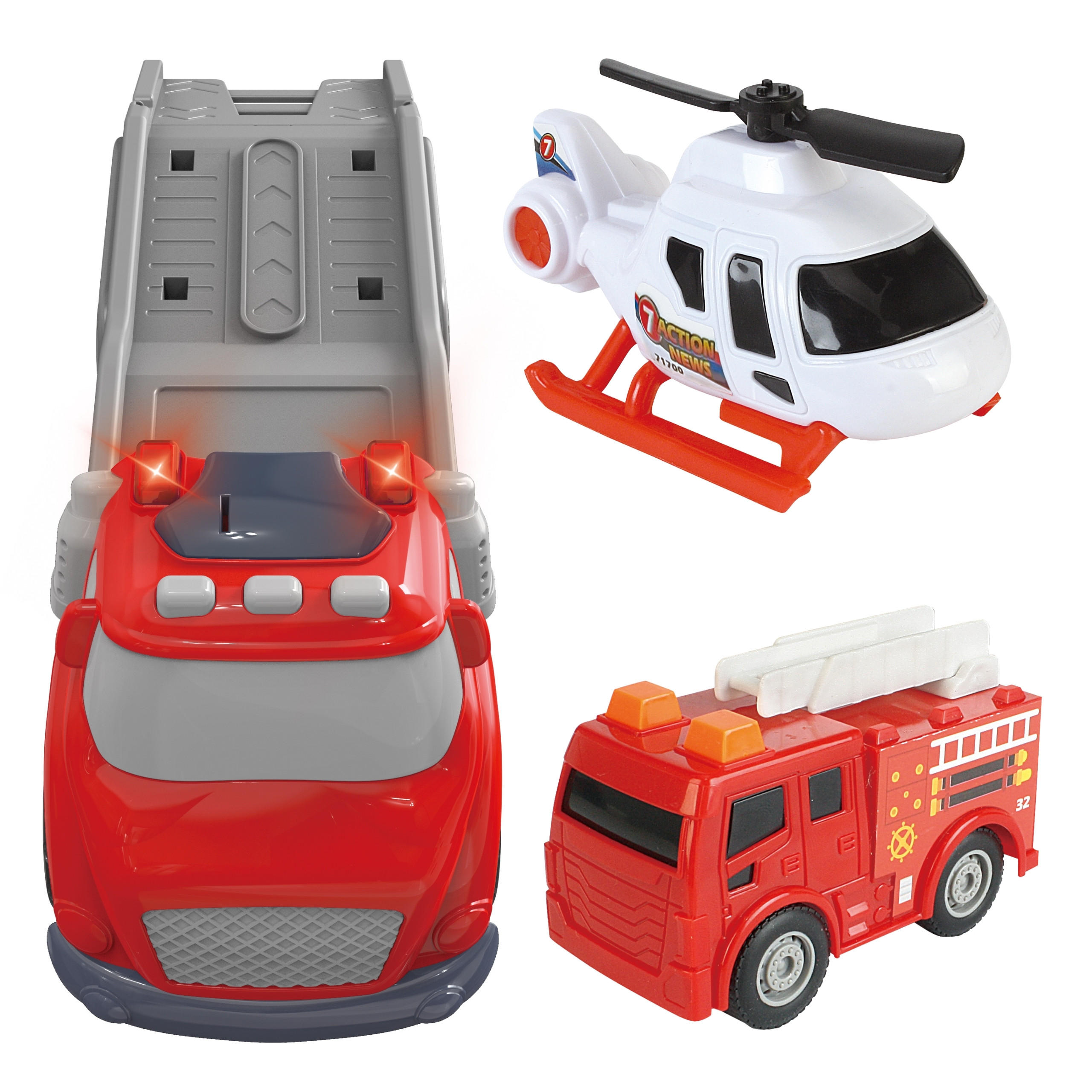 WOOPIE Red Fire Department City Truck Sound and Light Effects - Slika 7