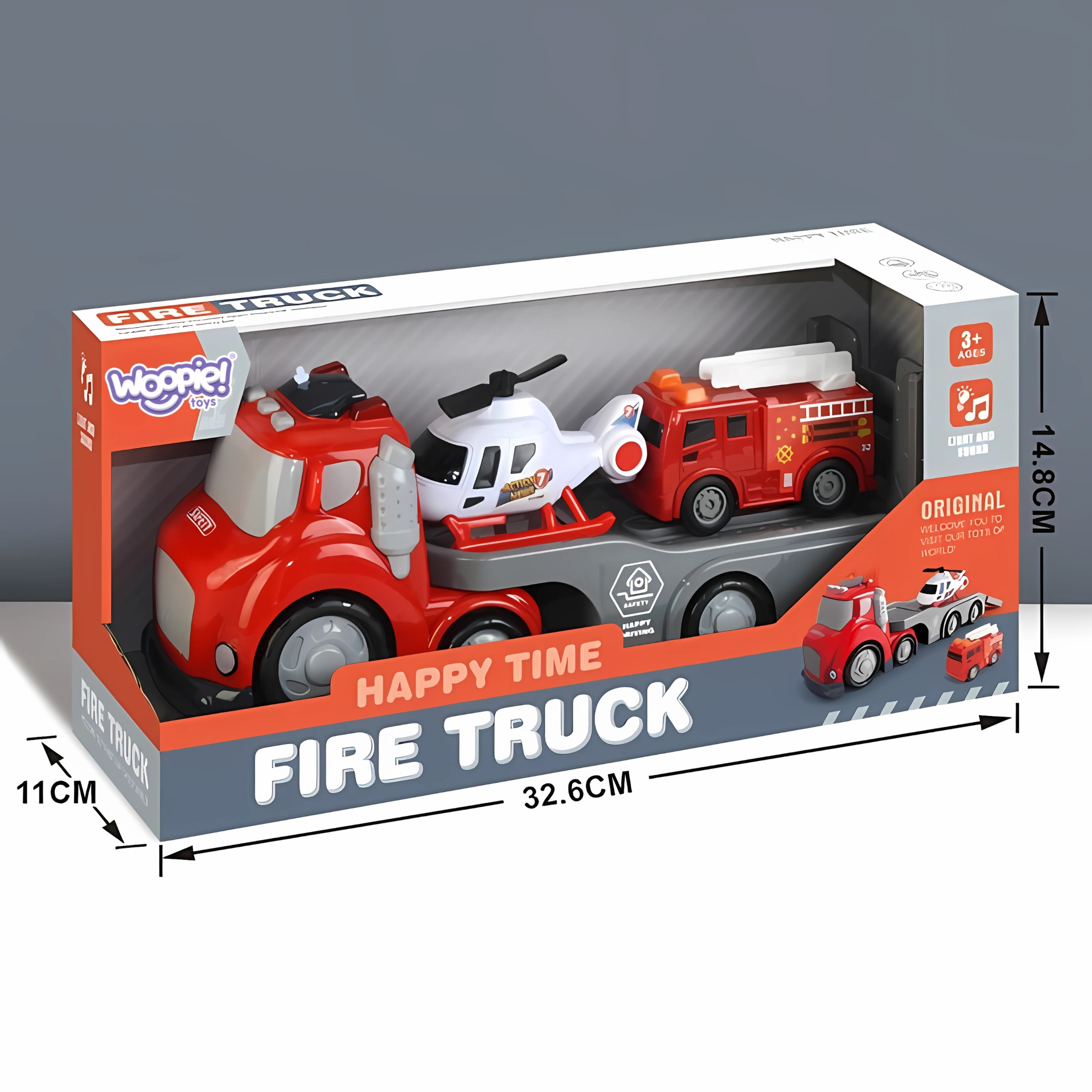 WOOPIE Red Fire Department City Truck Sound and Light Effects - Slika 8