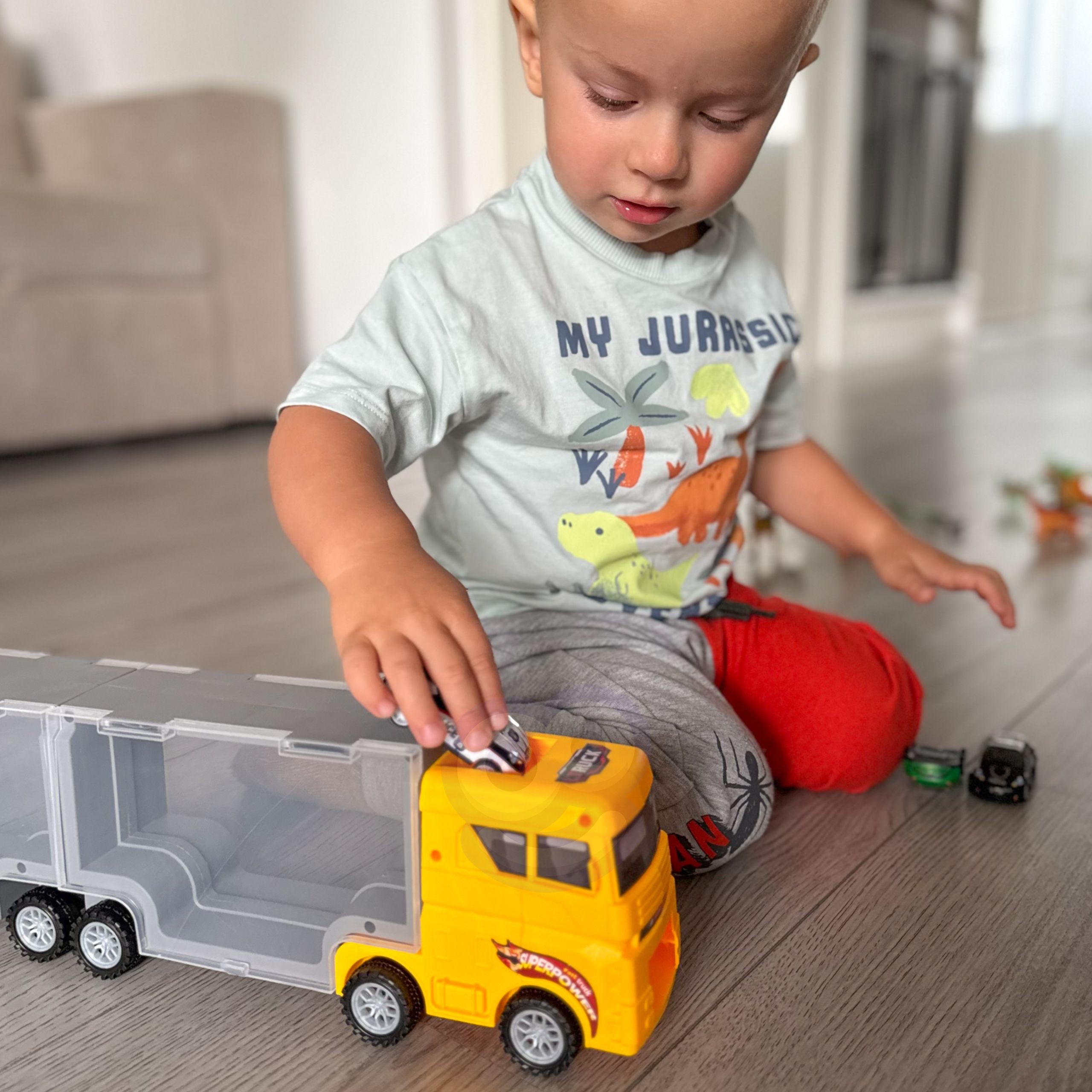 WOOPIE Truck Transporter 2in1 Dinosaur Set + Model - Slika 4