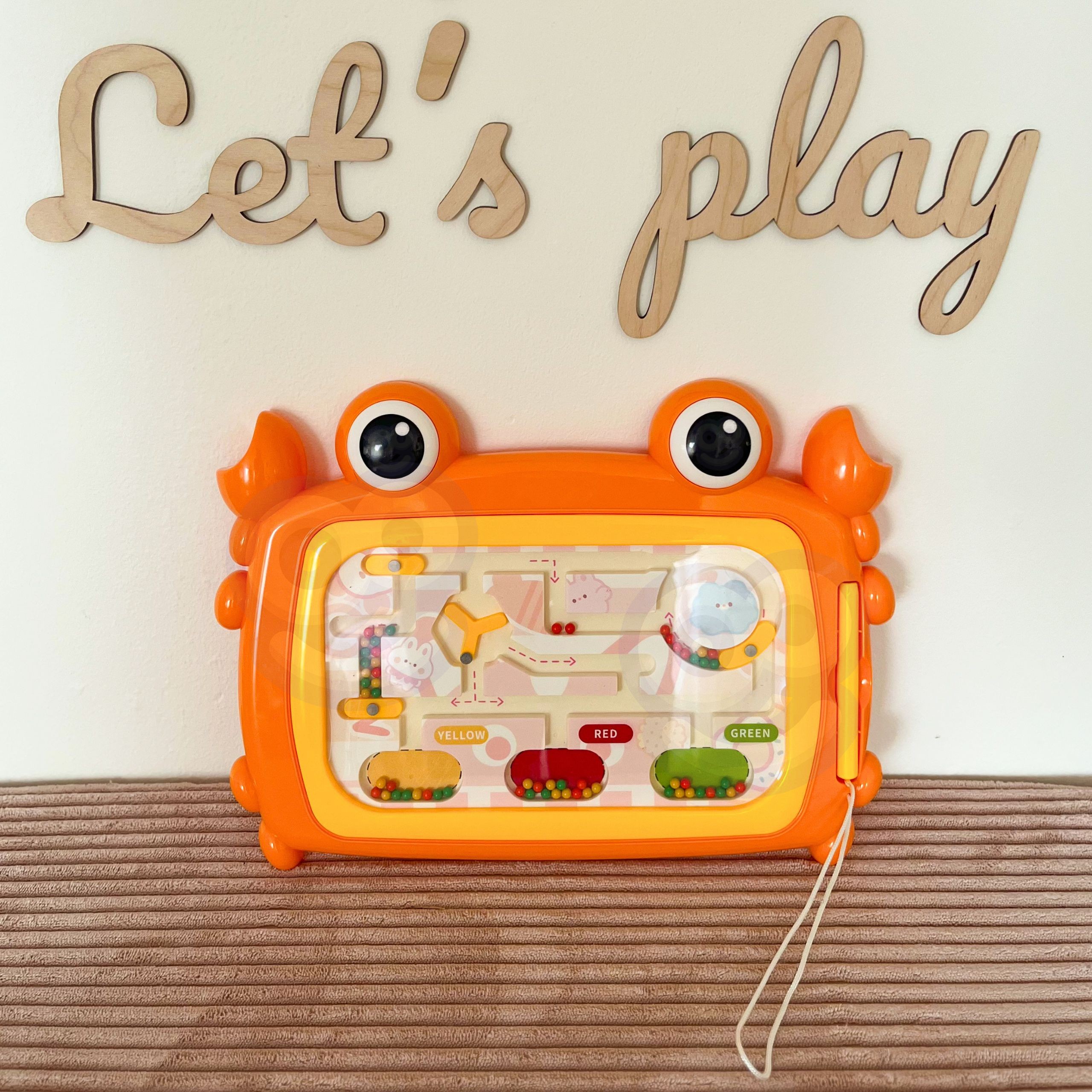 WOOPIE Montessori magnetska ploča Crab Maze Orange - Slika 2