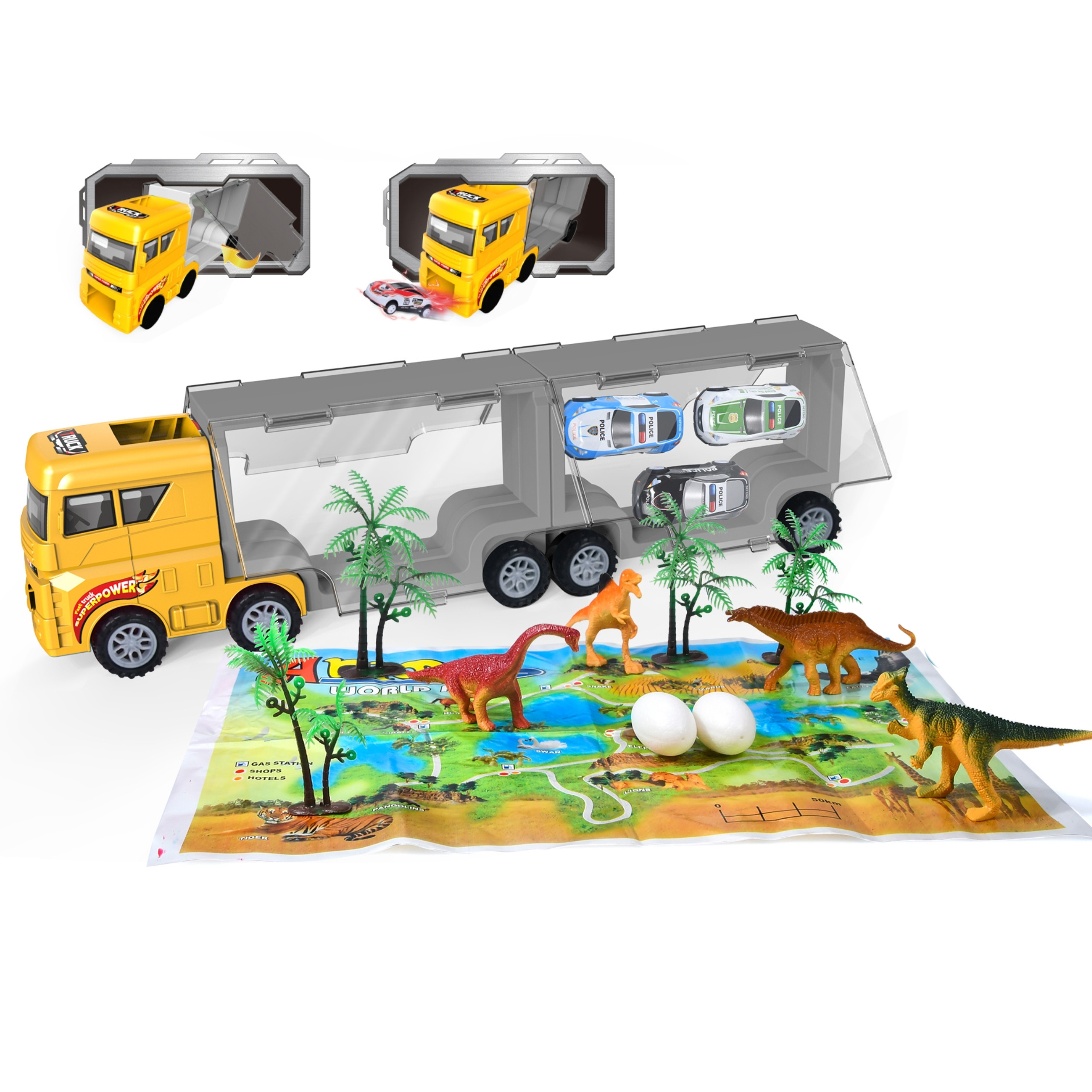 WOOPIE Truck Transporter 2in1 Dinosaur Set + Model - Slika 7