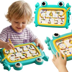 WOOPIE Montessori magnetska ploča Maze Crab Turquoise