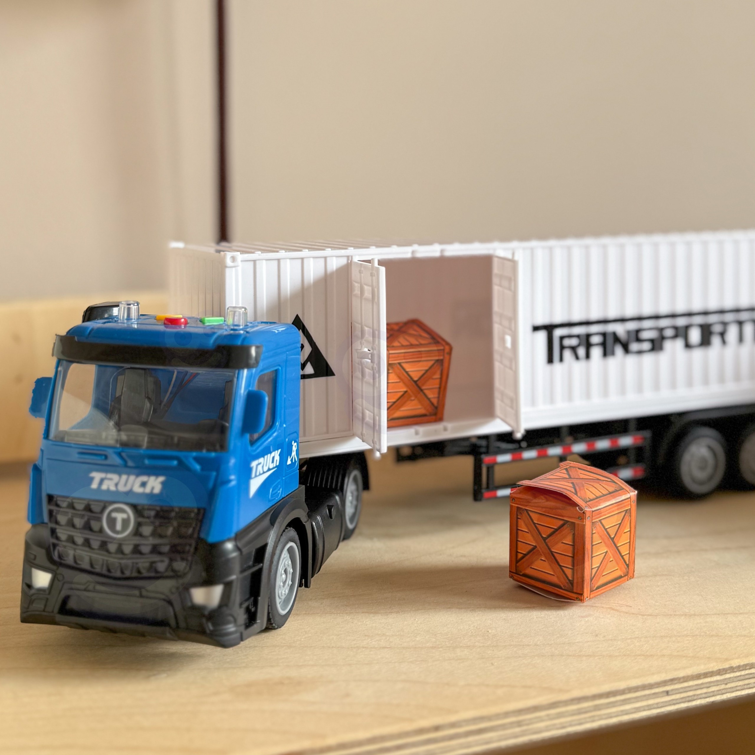 WOOPIE Container Truck with Light and Sound Effects! - Slika 3