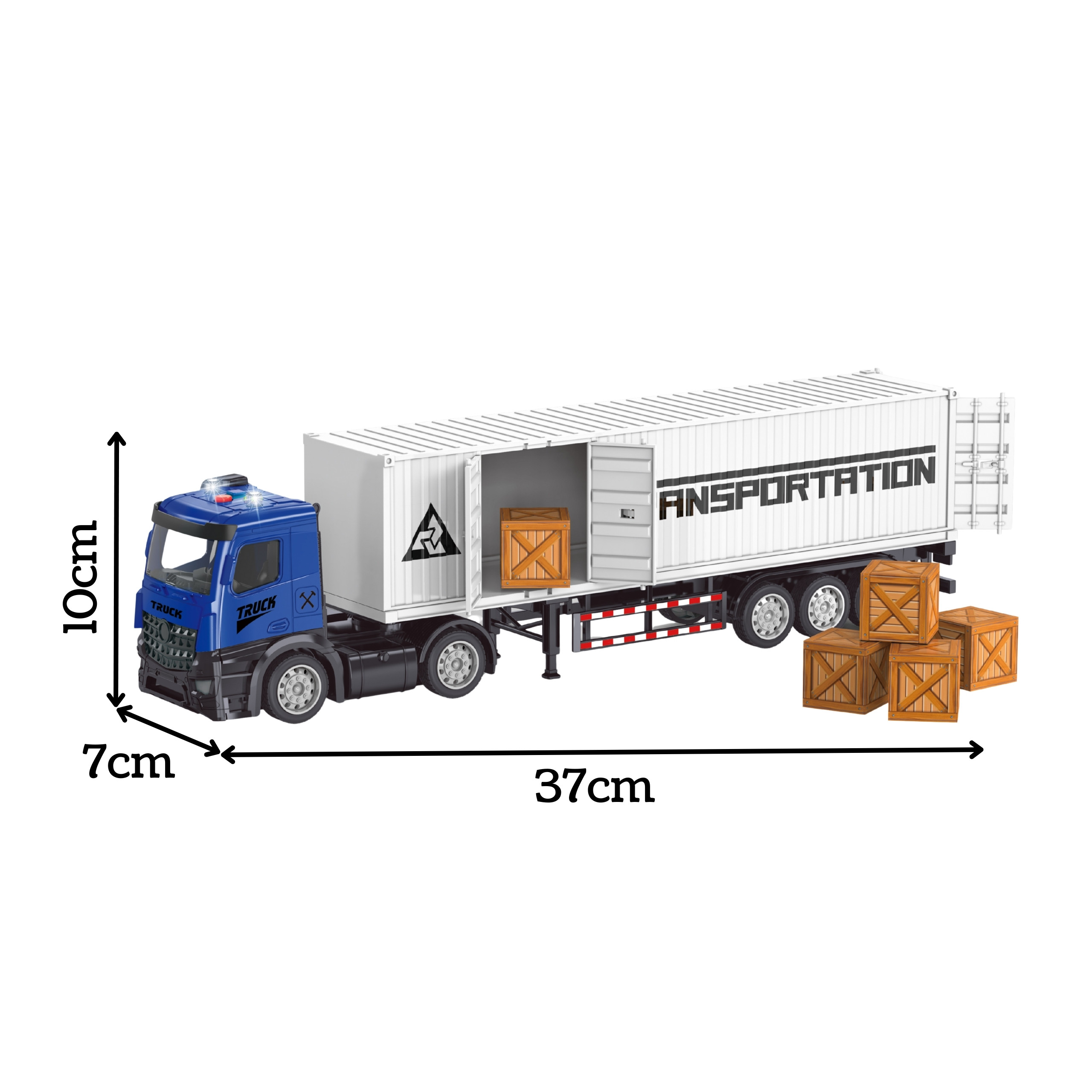 WOOPIE Container Truck with Light and Sound Effects! - Slika 7