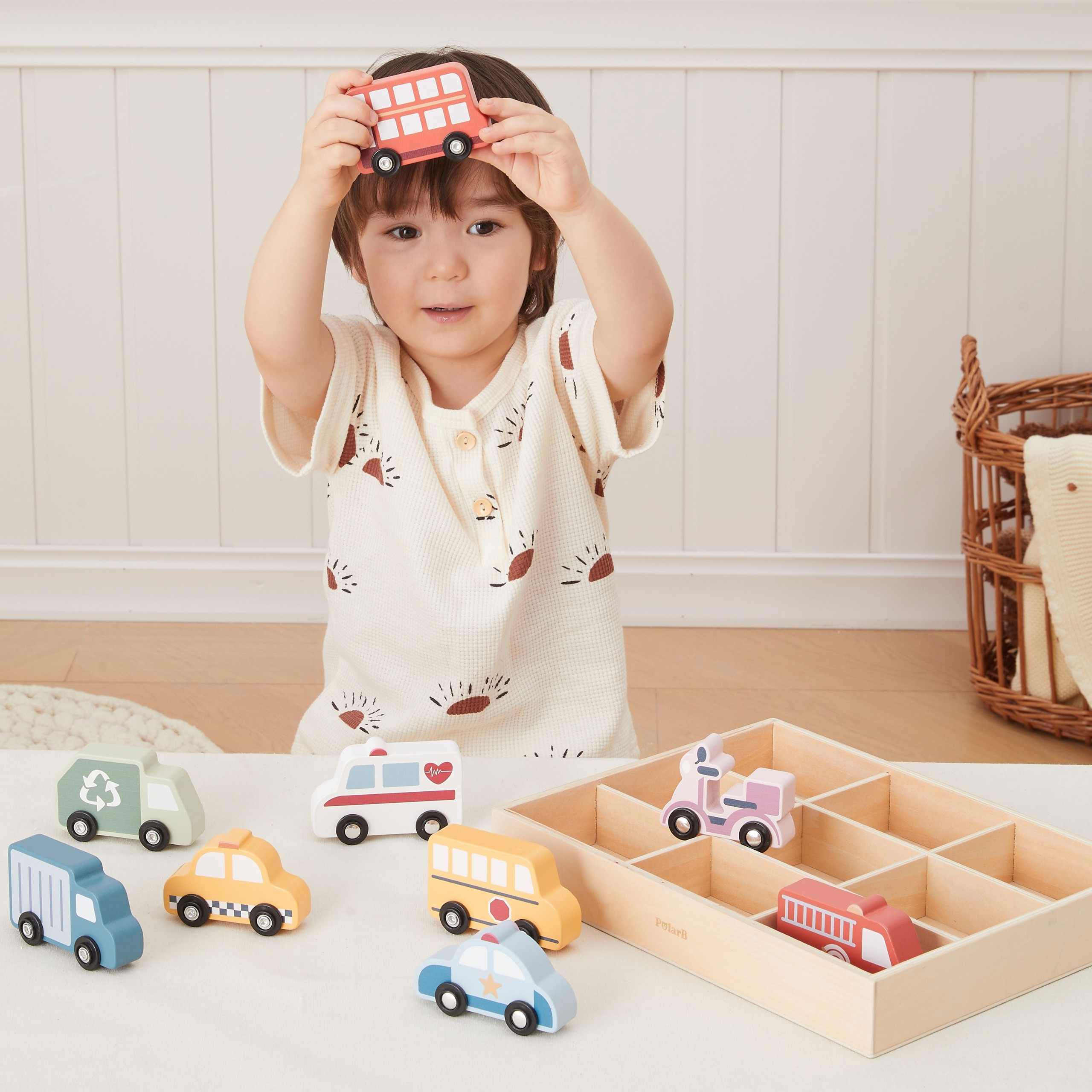 VIGA Wooden Set of Colorful City Vehicles 9 pcs. - Slika 3