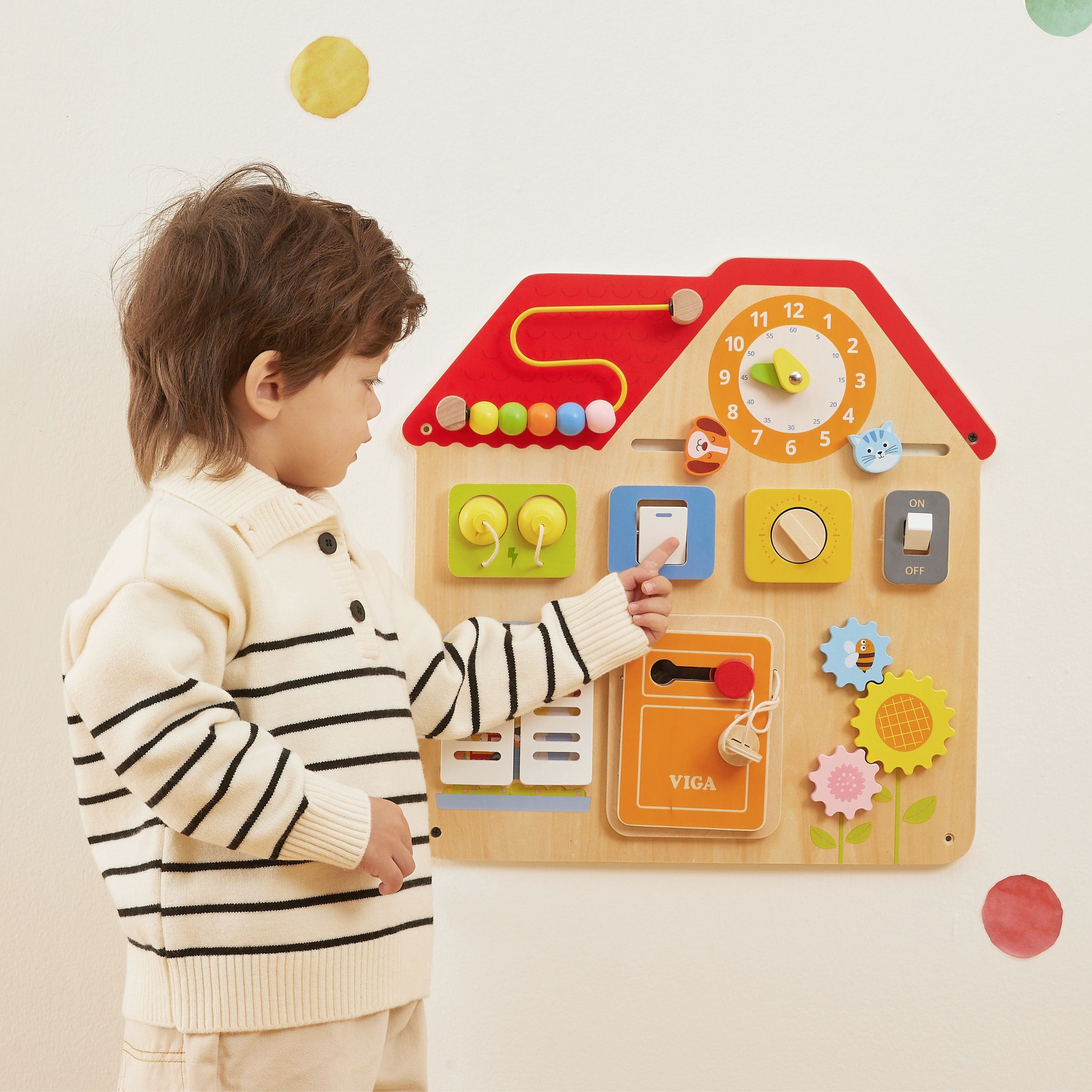 VIGA Wooden Manipulative Board Discovery and Learning House - Slika 2