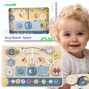 TOOKY drveni Montessori edukativna ploča Astronaut Spaceship