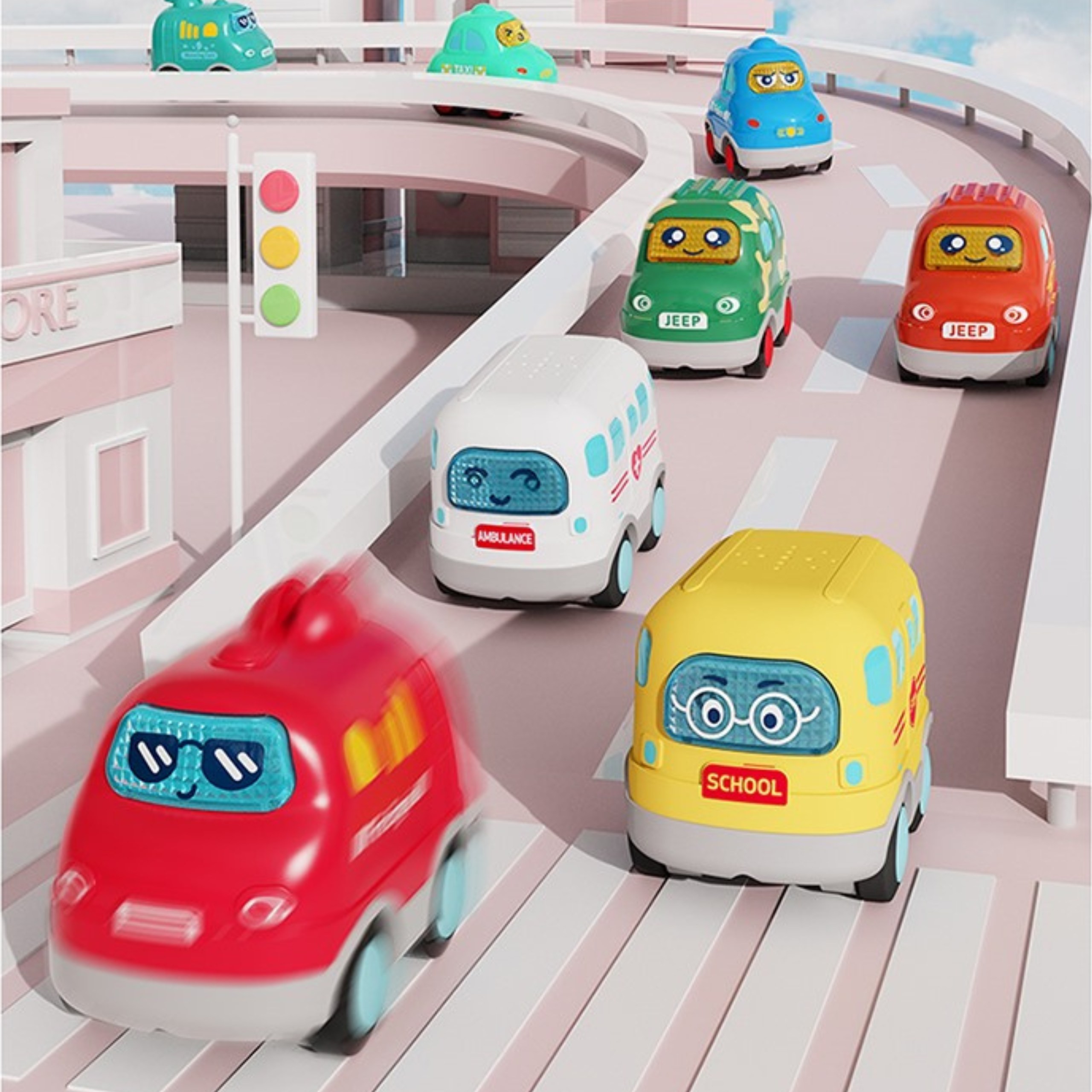 WOOPIE BABY Interactive Ambulance Car Sound Light - Slika 4