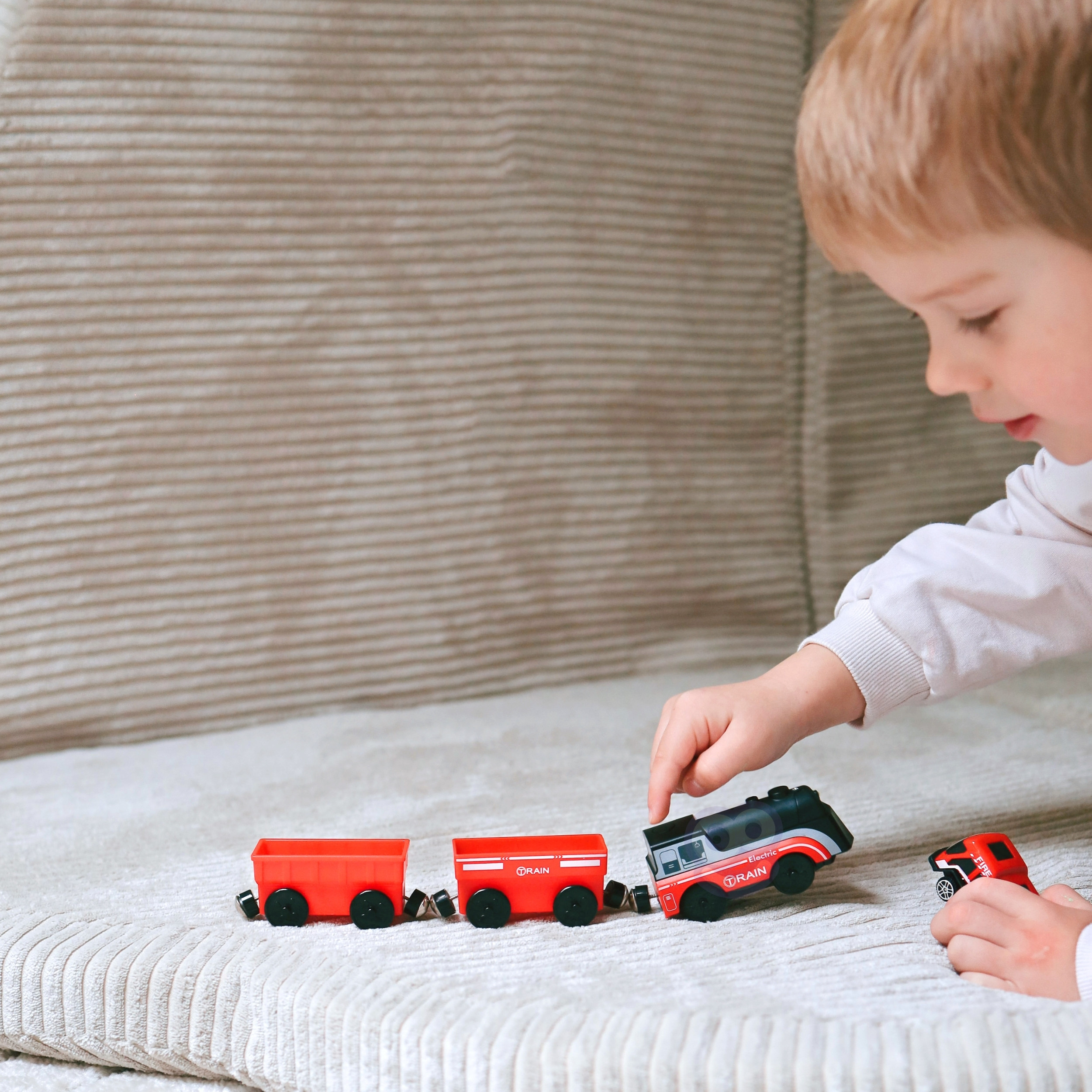 WOOPIE Electric Locomotive Train Magnet Cars - Slika 4