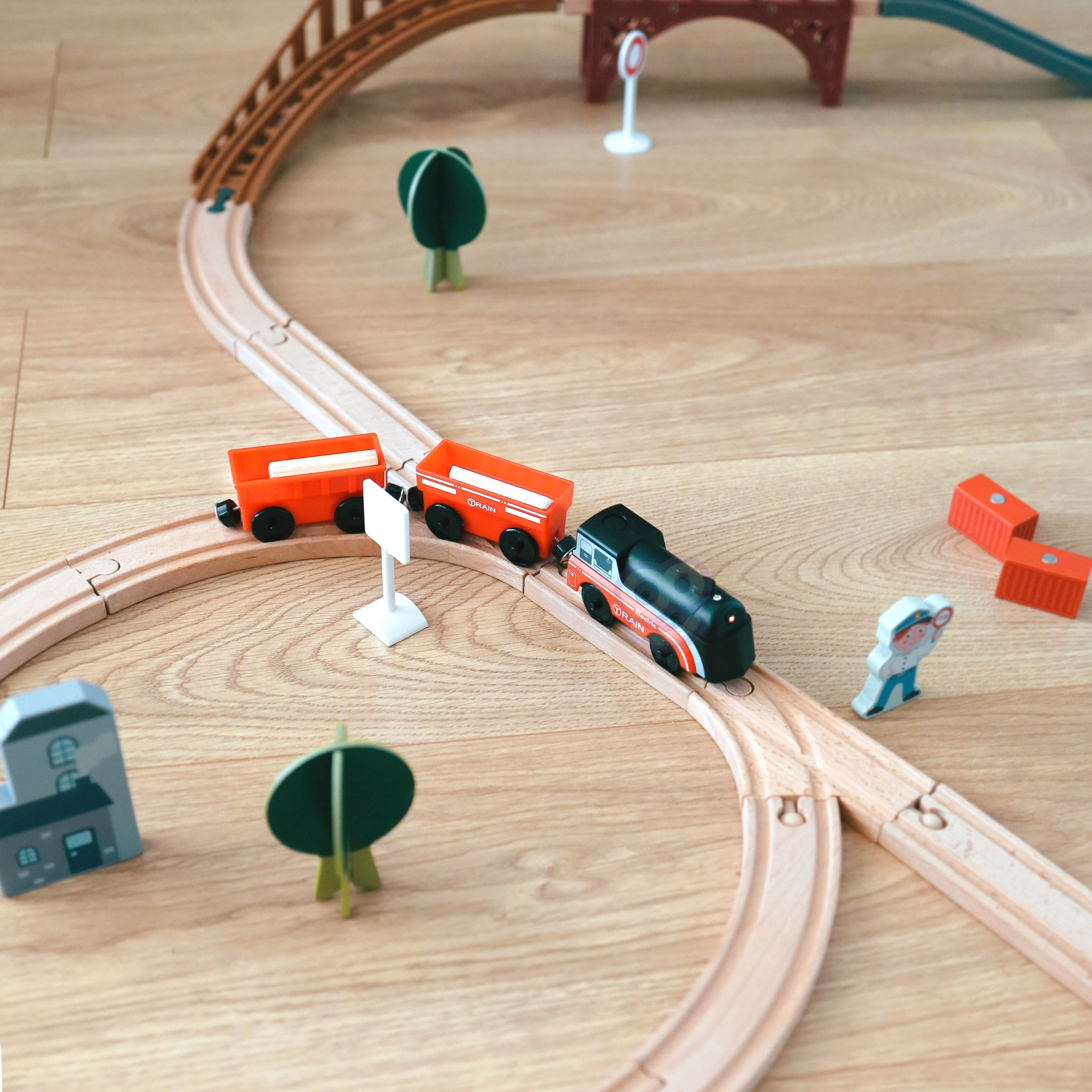WOOPIE Electric Locomotive Train Magnet Cars - Slika 7