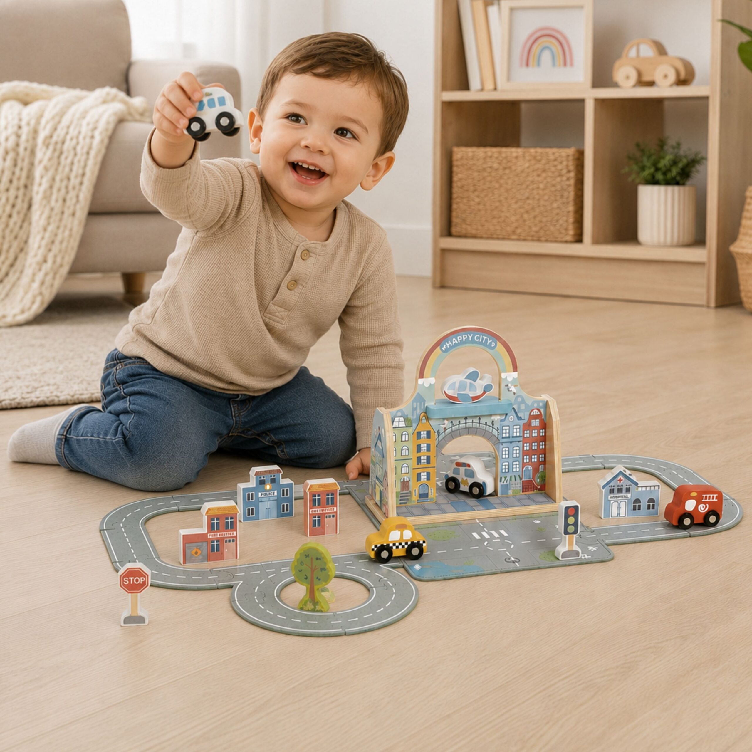TOOKY TOY Mini City Portable Cars Bag Set - Slika 3