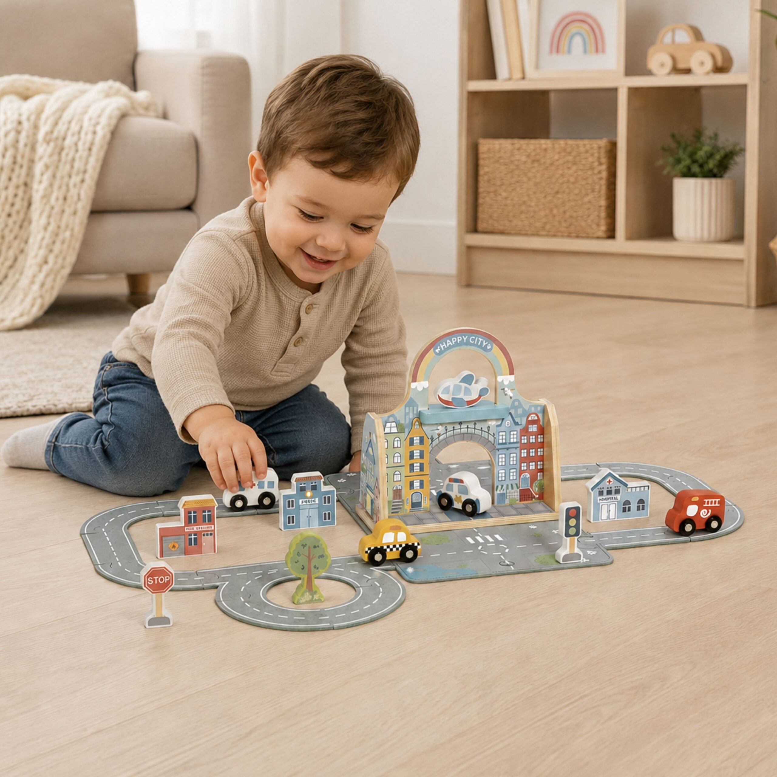 TOOKY TOY Mini City Portable Cars Bag Set - Slika 4