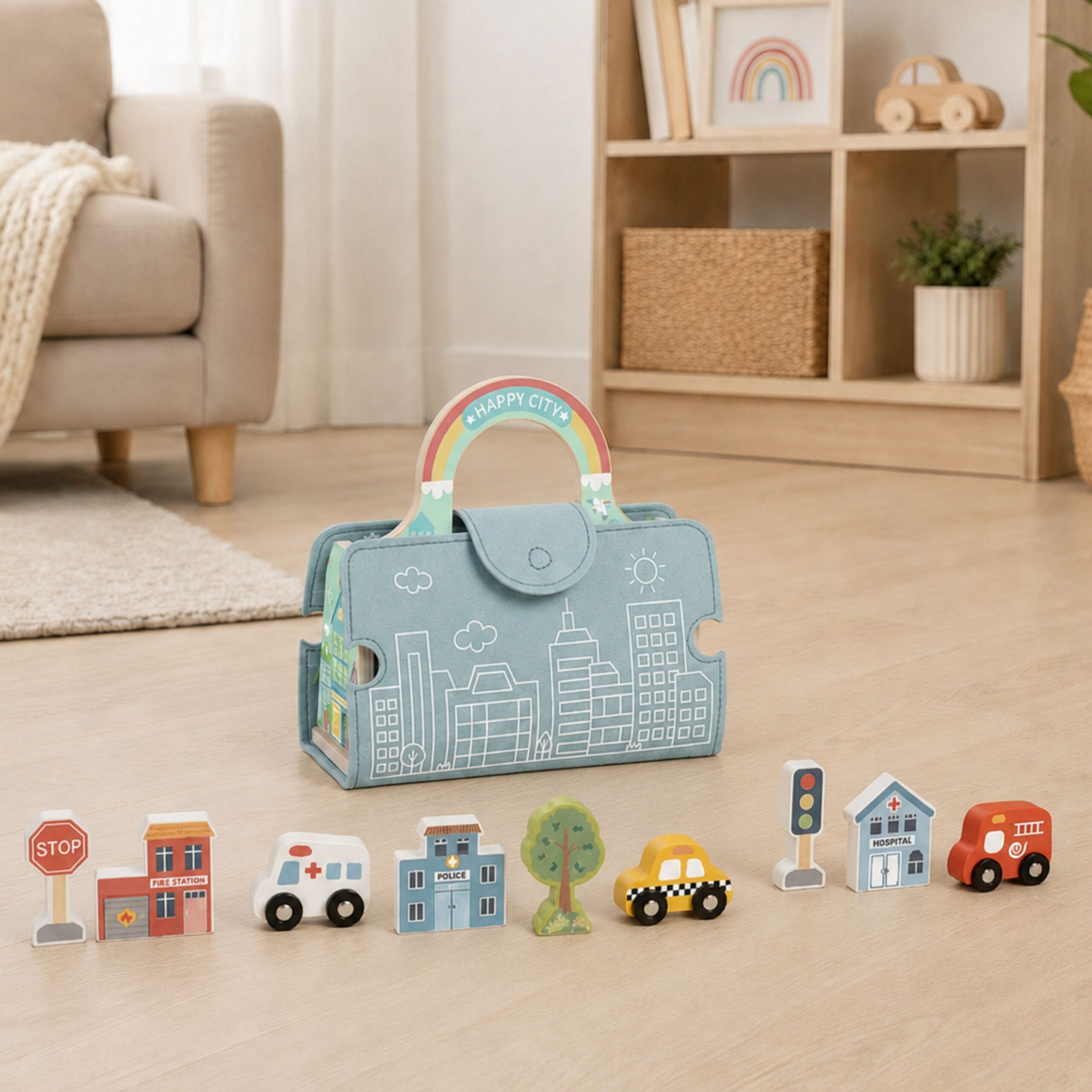 TOOKY TOY Mini City Portable Cars Bag Set - Slika 5