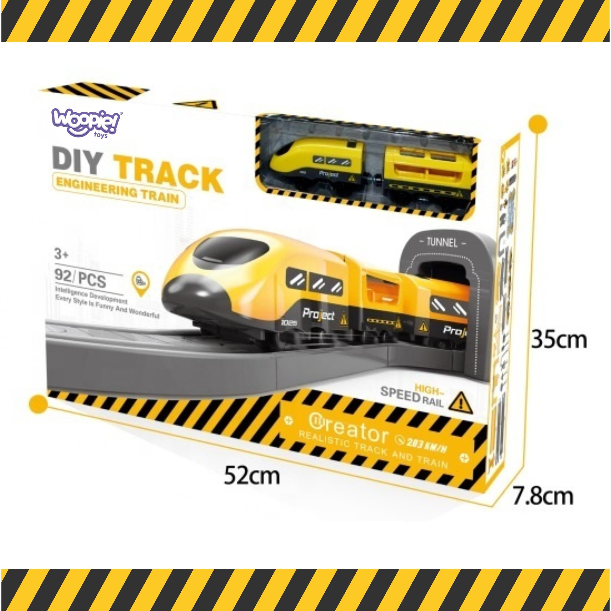 WOOPIE Electric Train Locomotive Construction Crew Set 92pcs. - Slika 7