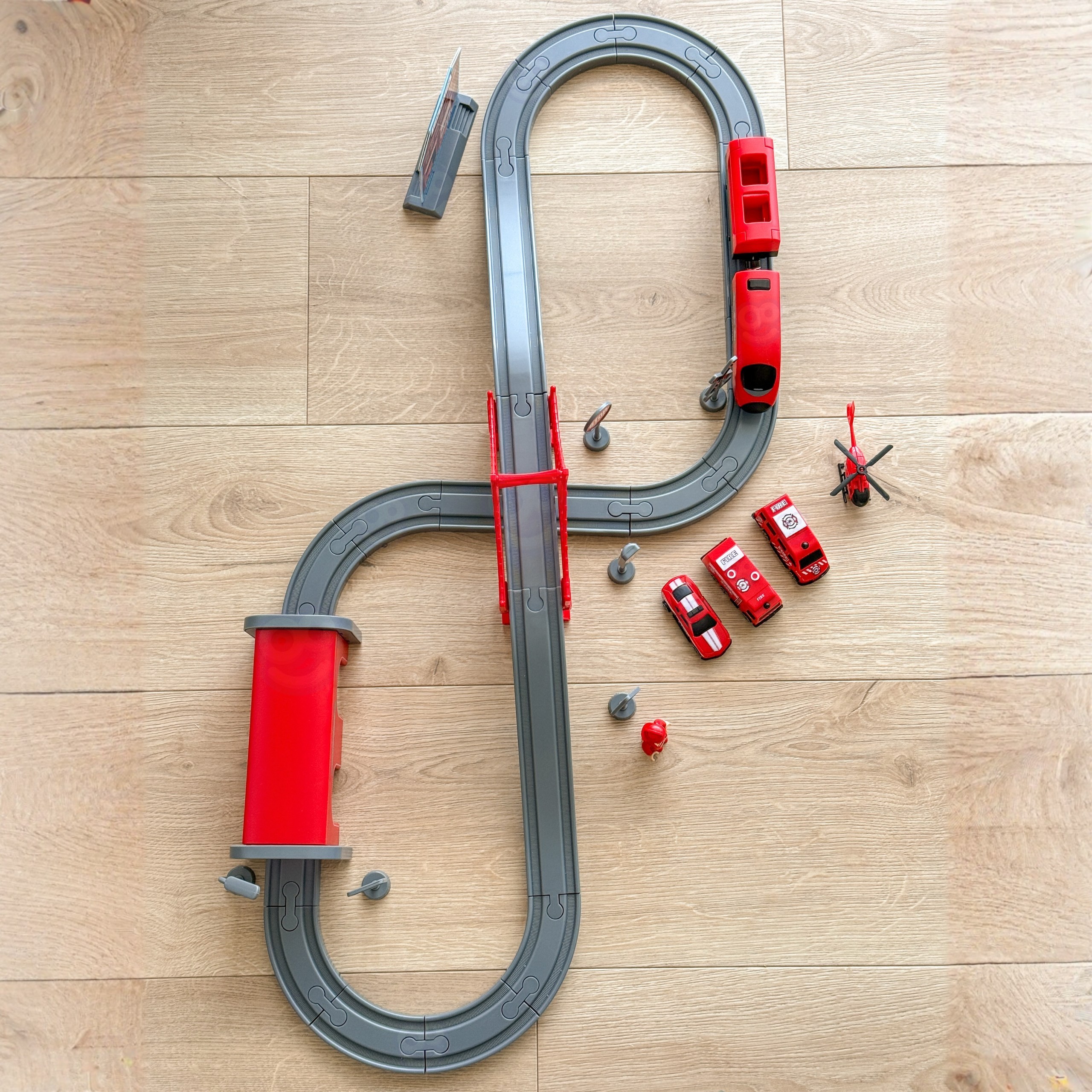 WOOPIE Pendolino Electric Train Set Fire Department 66pcs. - Slika 7