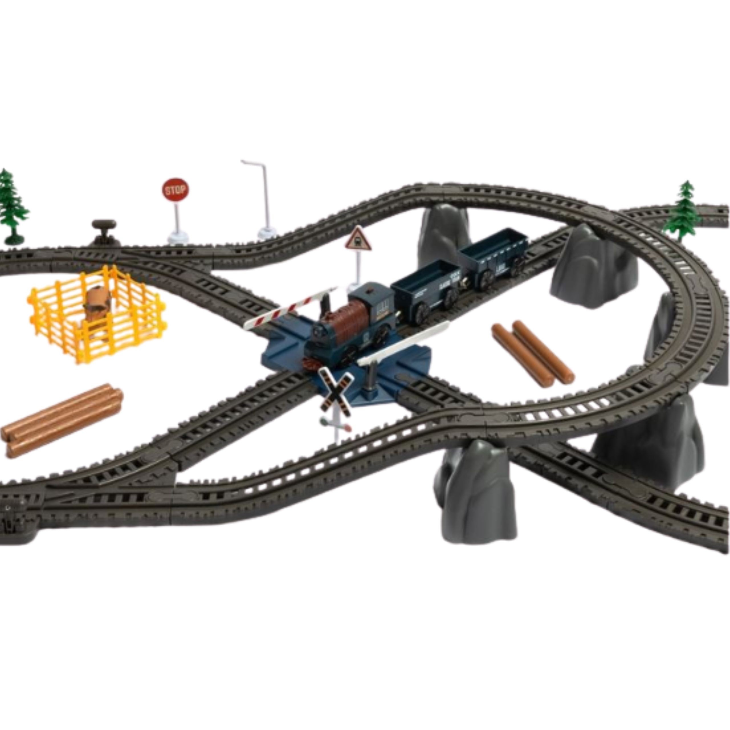 WOOPIE Electric Train Freight Locomotive XXL Track 90 pcs. - Slika 6