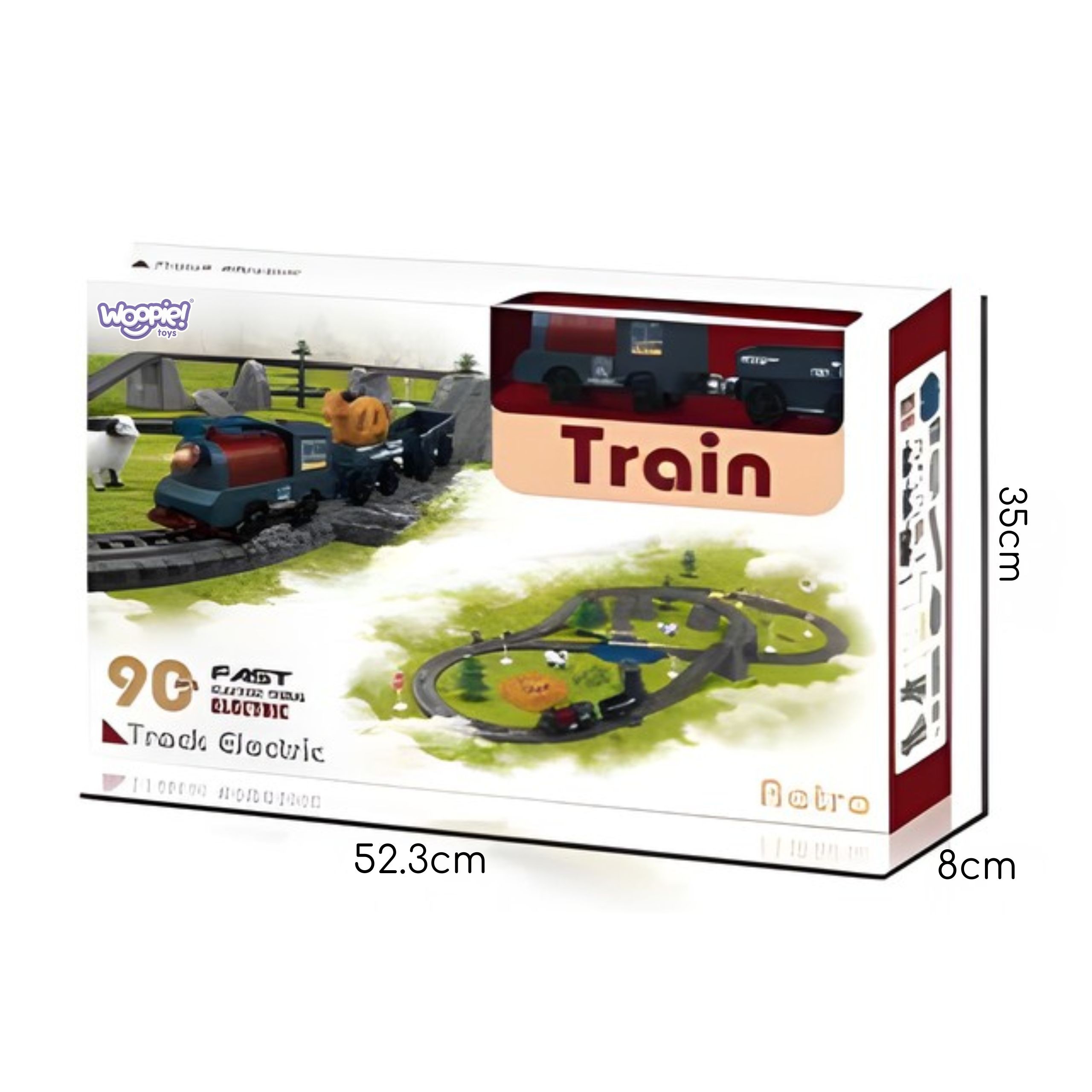 WOOPIE Electric Train Freight Locomotive XXL Track 90 pcs. - Slika 8