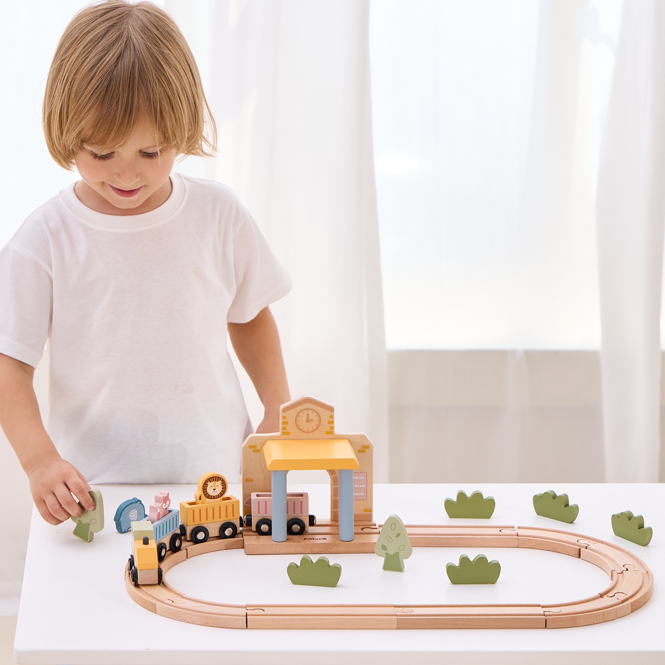 Viga PolarB Wooden Train Set 30 pcs. - Slika 3