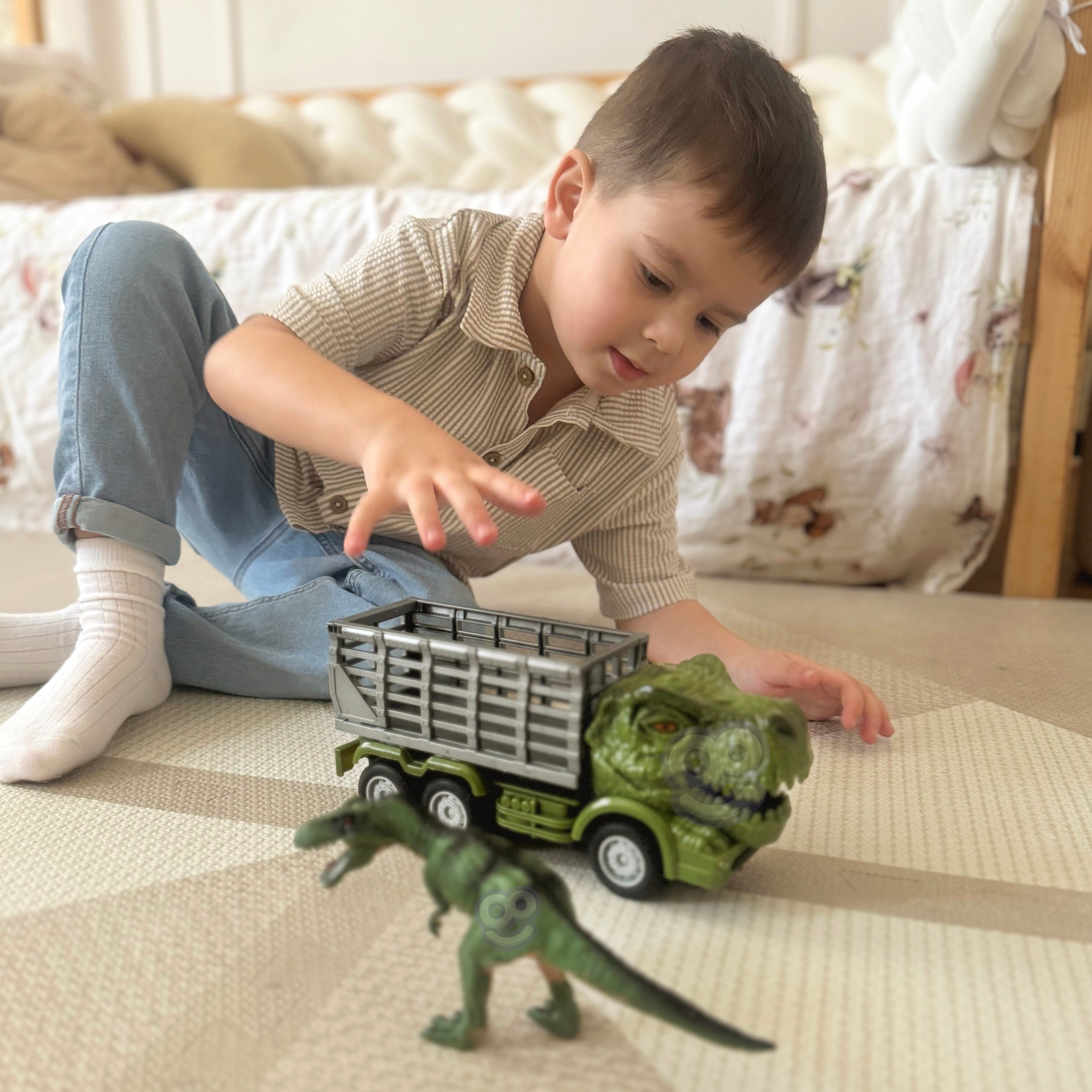 WOOPIE Remote Controlled RC Car Dinosaur Green + Figure - Slika 3