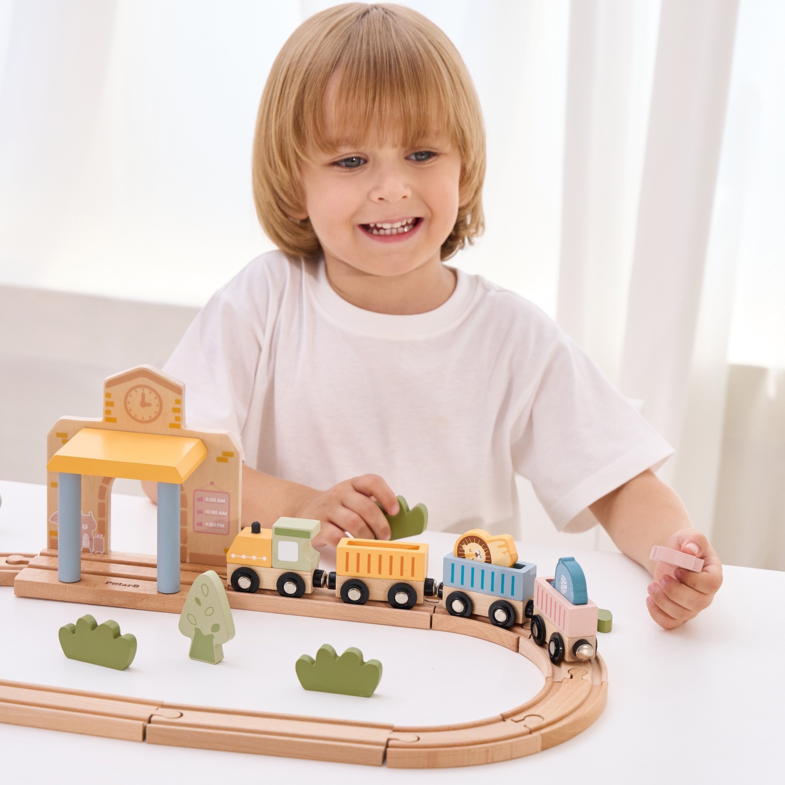 Viga PolarB Wooden Train Set 30 pcs. - Slika 5