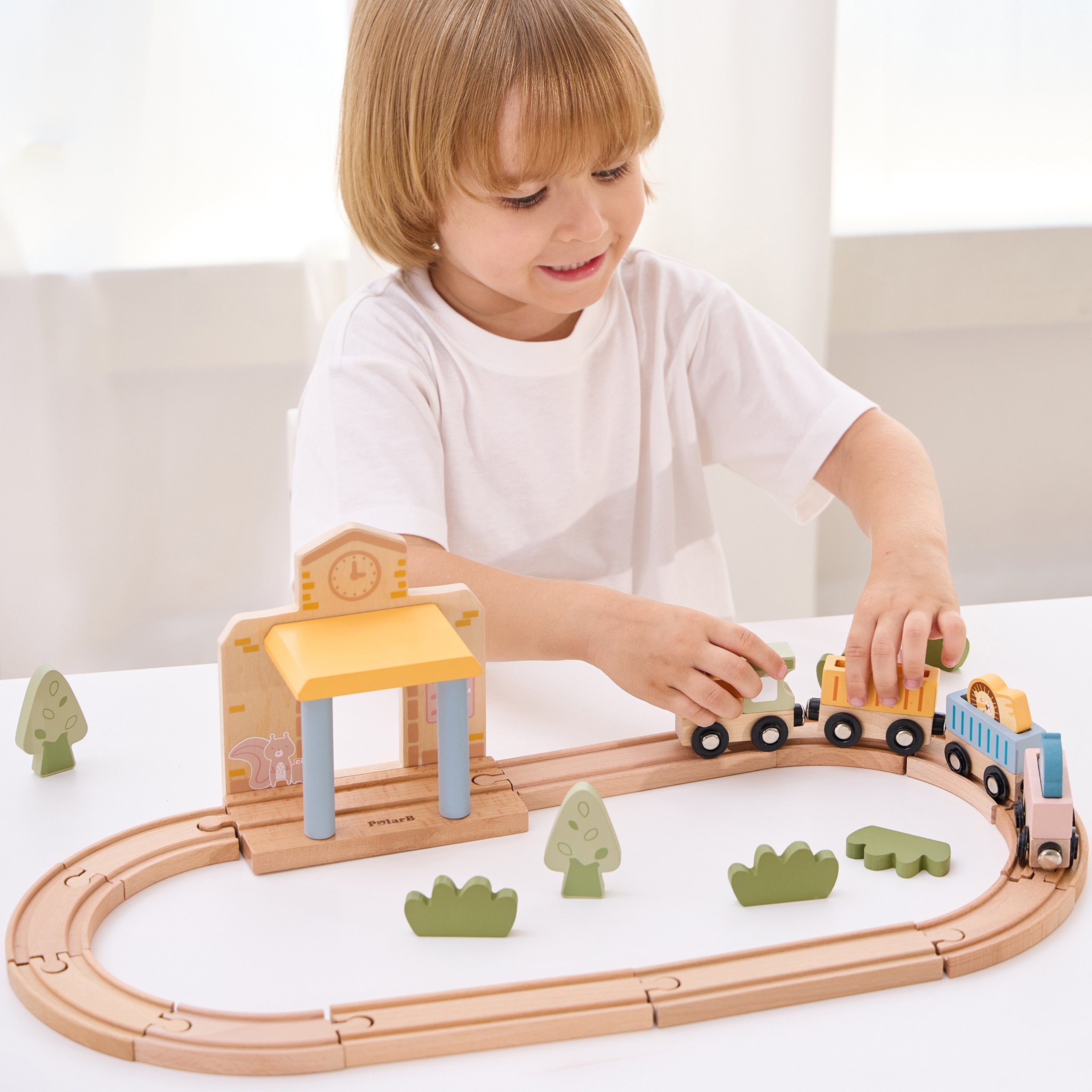 Viga PolarB Wooden Train Set 30 pcs. - Slika 7
