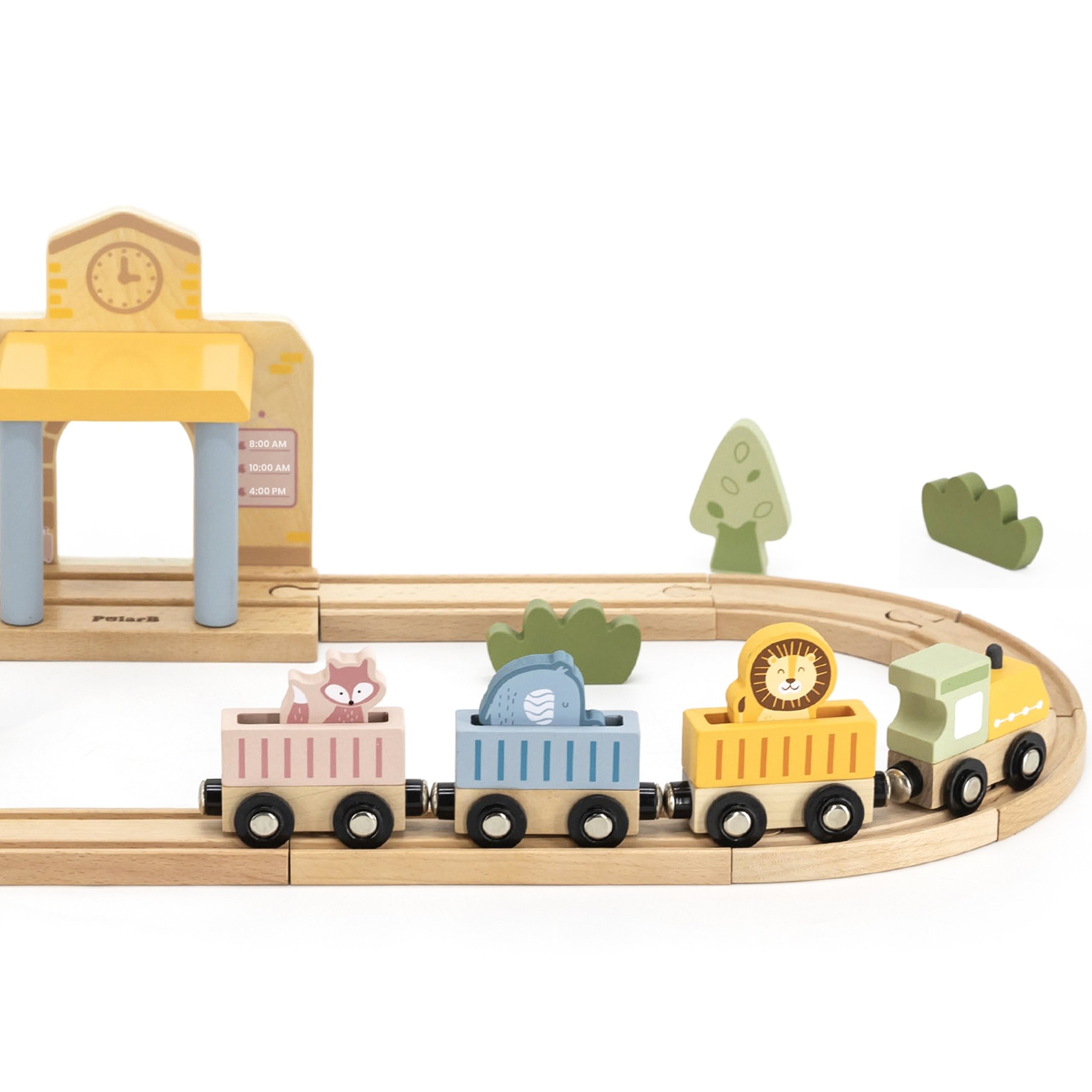 Viga PolarB Wooden Train Set 30 pcs. - Slika 8