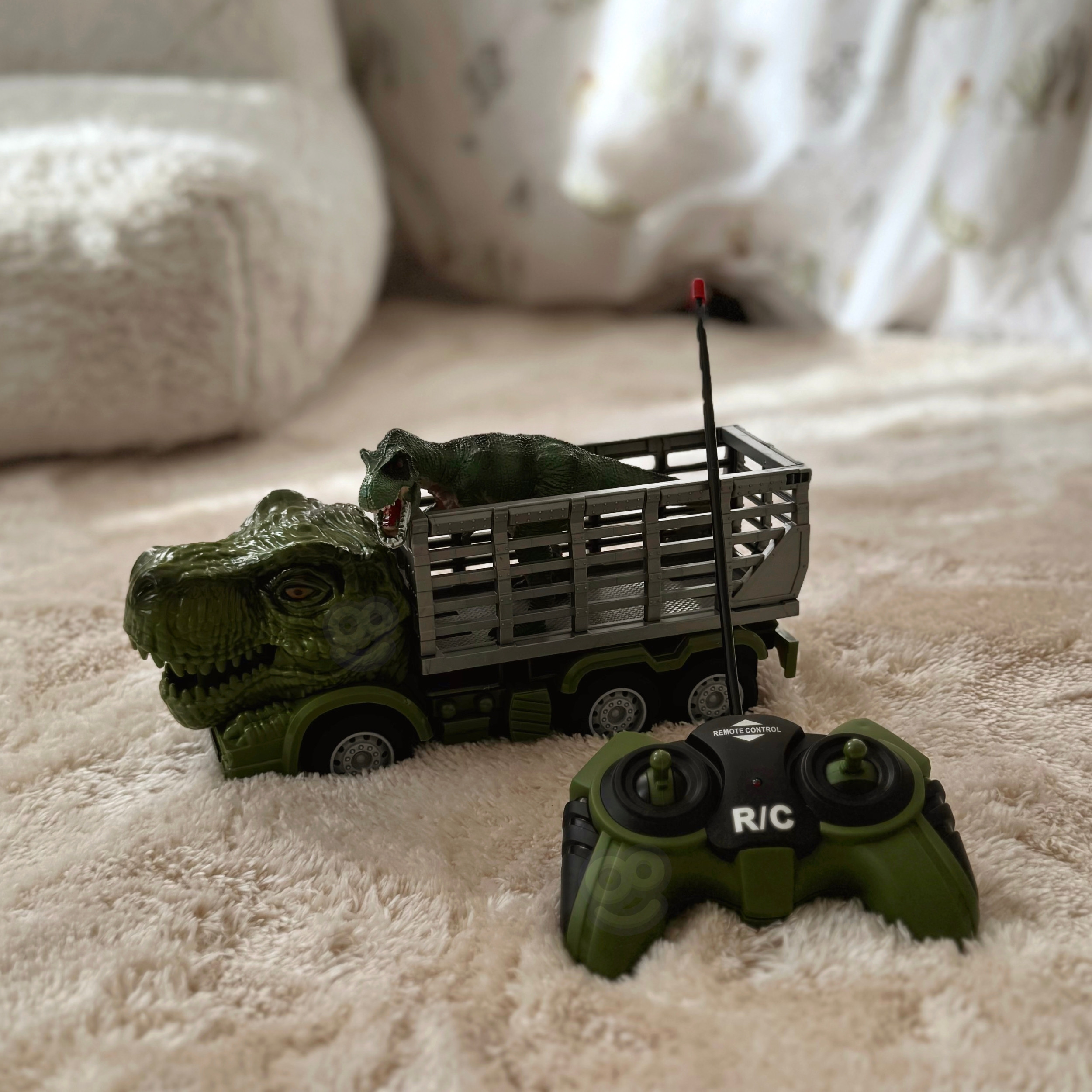 WOOPIE Remote Controlled RC Car Dinosaur Green + Figure - Slika 5